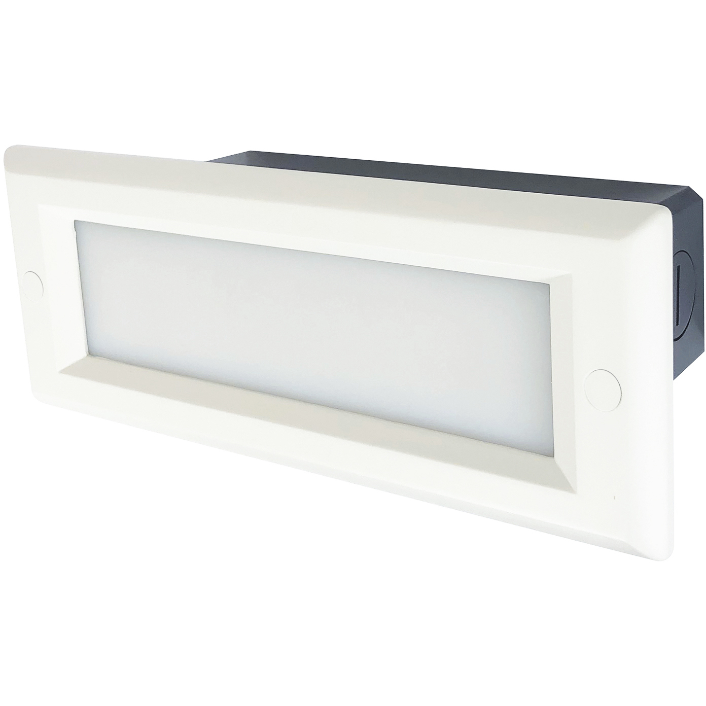 Brick 4.6 watt White LED Step Light, Die-Cast, Frosted Lens Face Plate, Selectable CCT