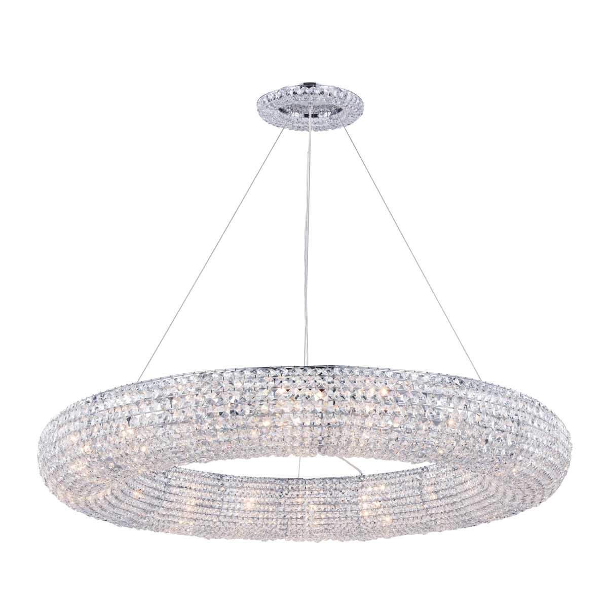 Paris 18 Light 41 inch Chrome Chandelier Ceiling Light, Royal Cut Clear Crystal
