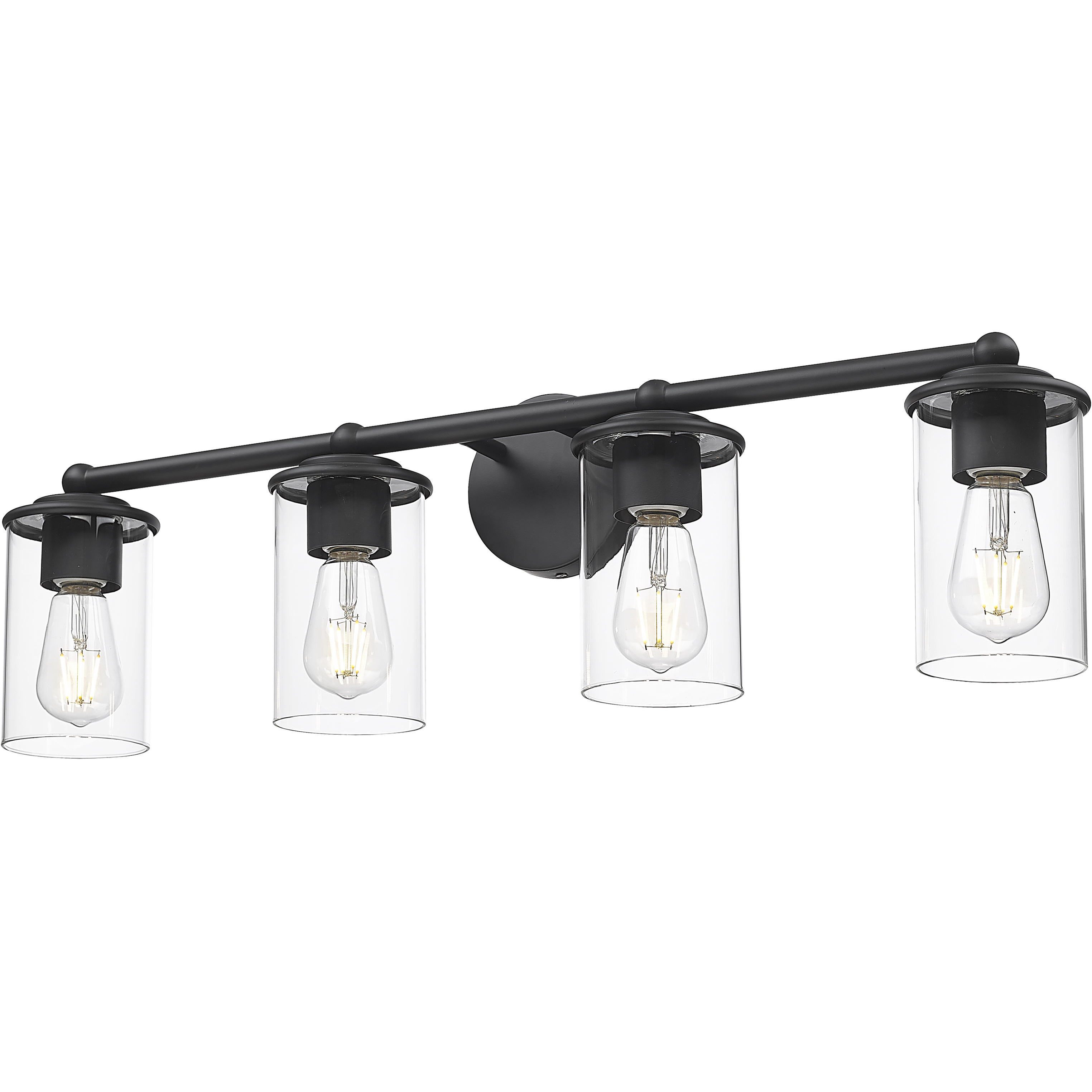 Thayer 4 Light 30.75 inch Matte Black Vanity Wall Light