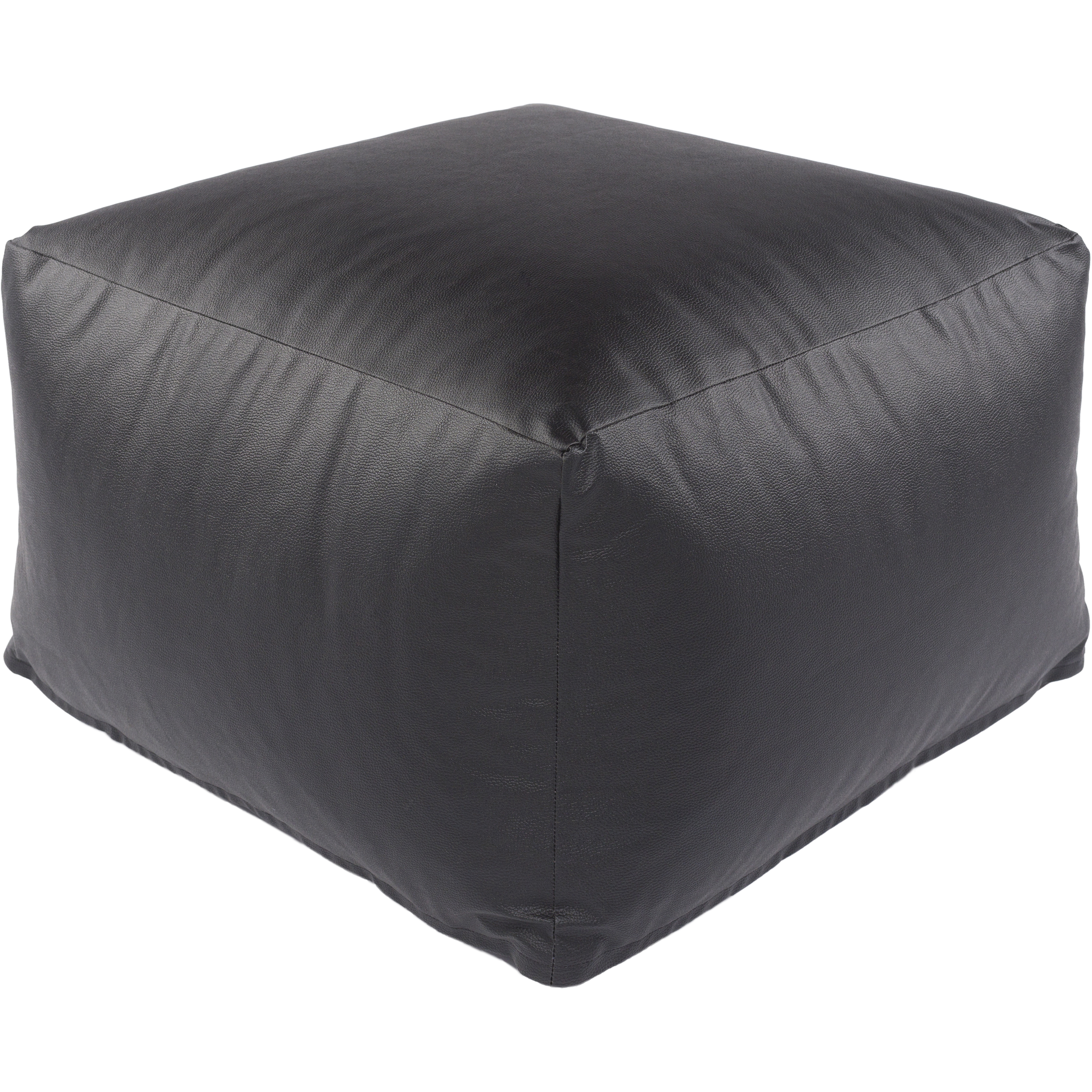Mack 14 inch Black Pouf, Rectangle