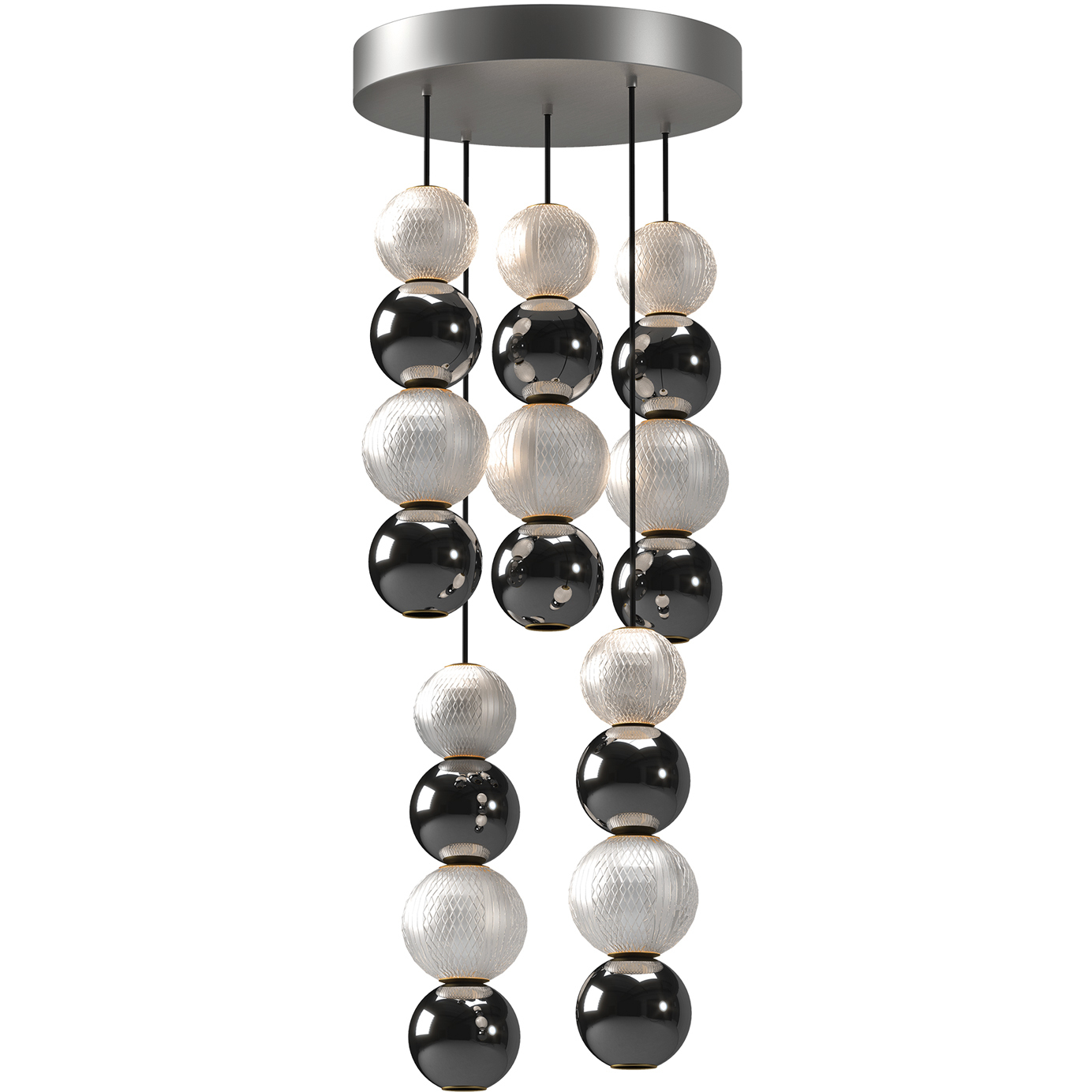 Onyx LED 14.63 inch Polished Nickel Multi Pendant Ceiling Light