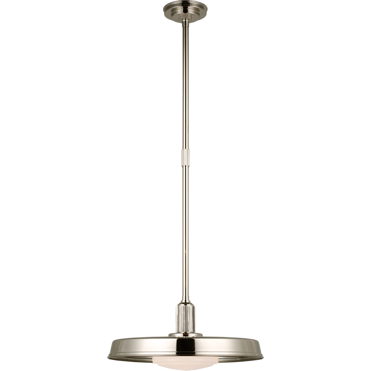 Chapman & Myers Ruhlmann LED 18 inch Polished Nickel Factory Pendant Ceiling Light