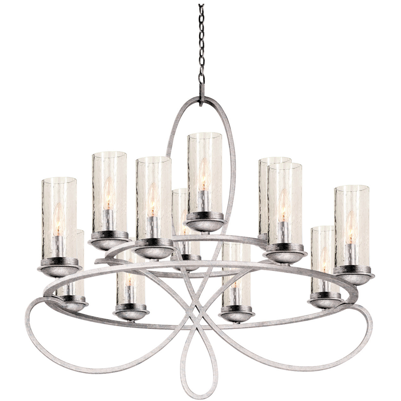 Grayson 12 Light 31.9 inch Pearl Silver Chandelier Ceiling Light
