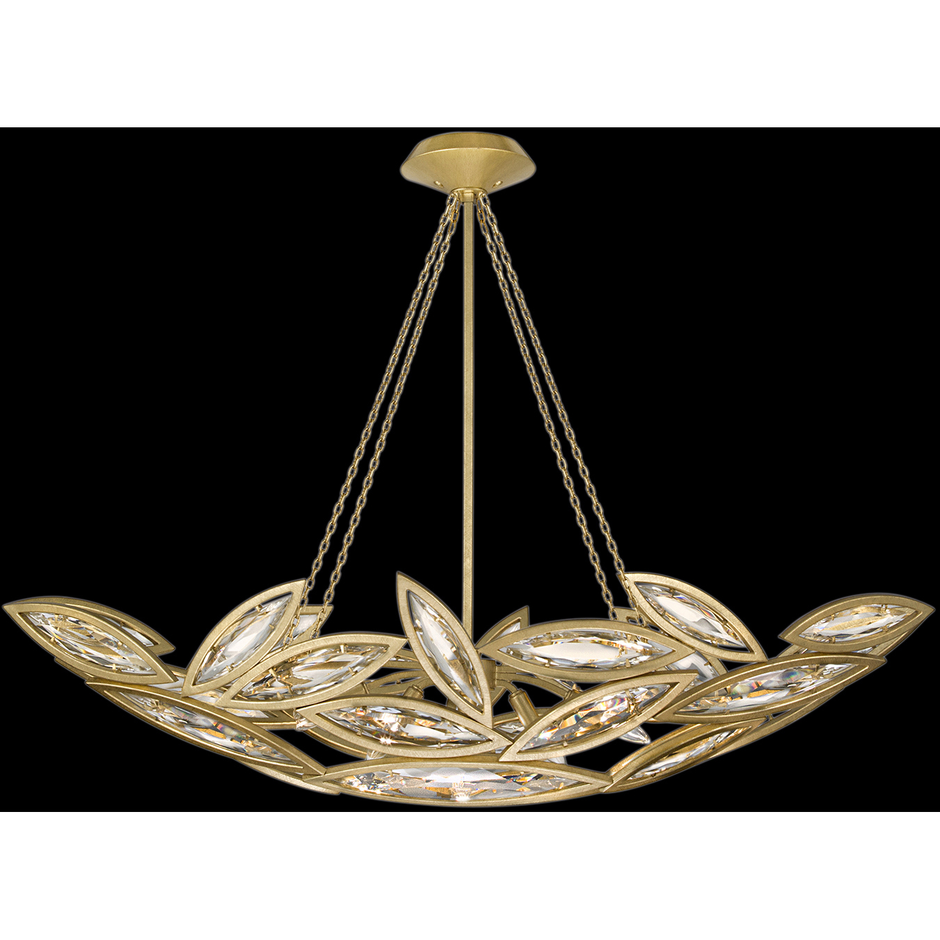Marquise 7 Light 50 inch Gold Pendant Ceiling Light