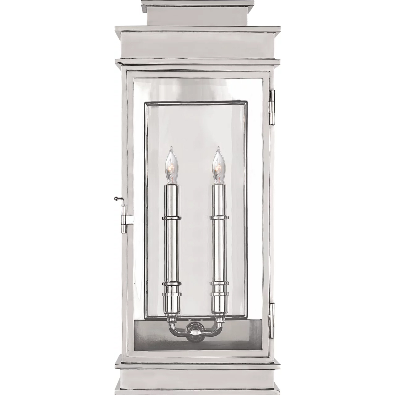 Chapman & Myers Linear Lantern 2 Light 22.5 inch Polished Nickel Wall Lantern