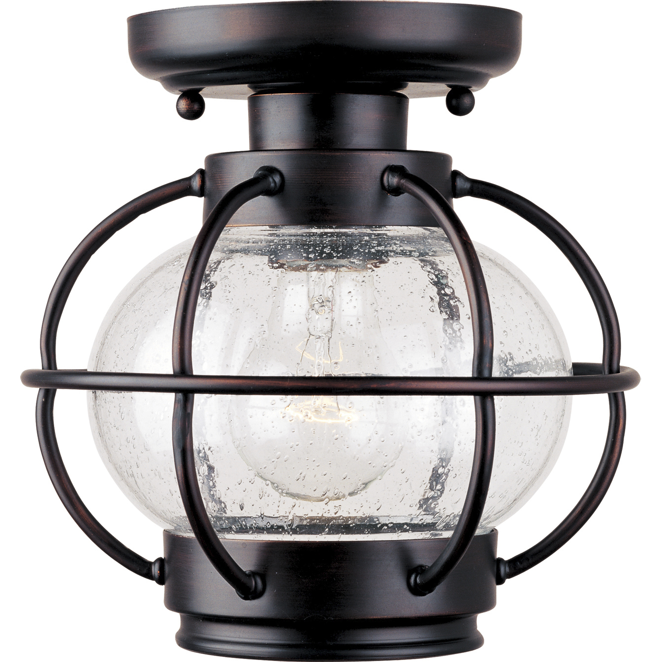 Portsmouth 1 Light 8 inch Oil Rubbed Bronze Outdoor Flush Mount
