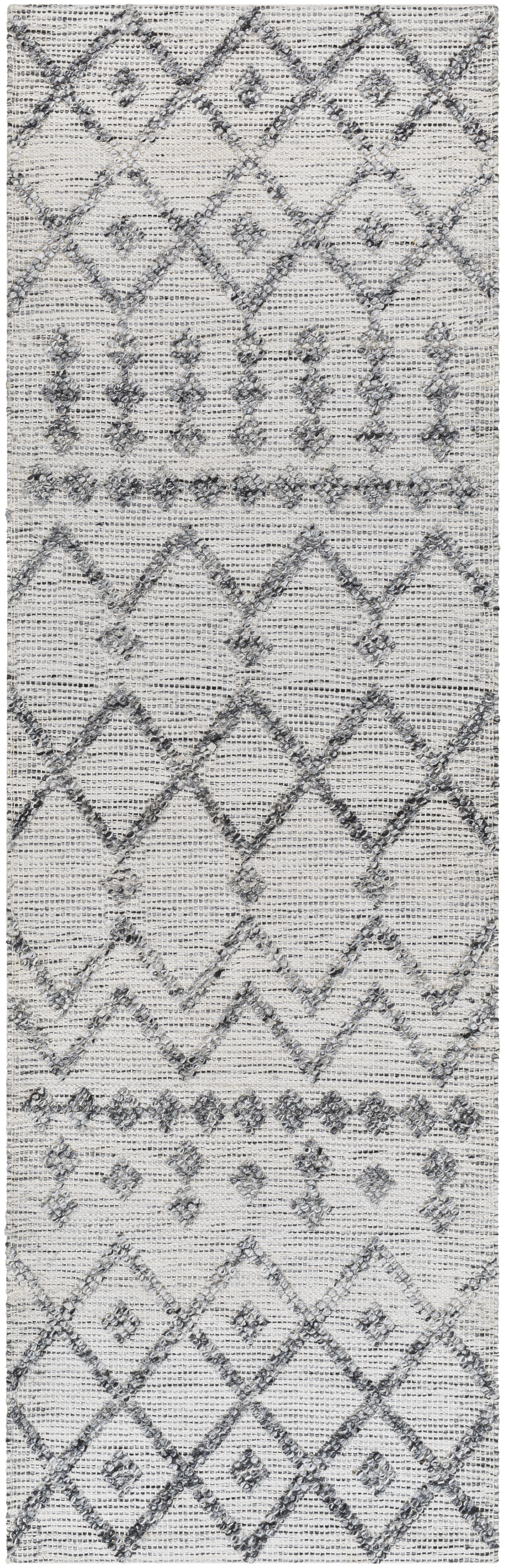 Napoli 96 X 30 inch White Rug, Runner