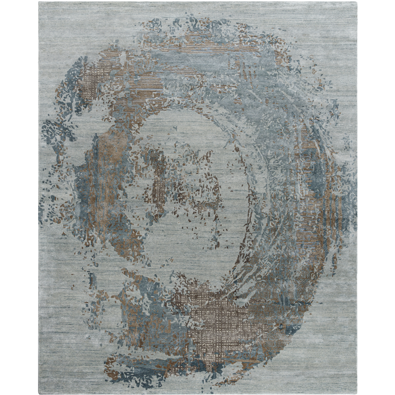 Opulence 144 X 108 inch Metallic - Silver/Sage/Grey/Dark Grey/Nickel/Slate Handmade Rug in 9 x 12