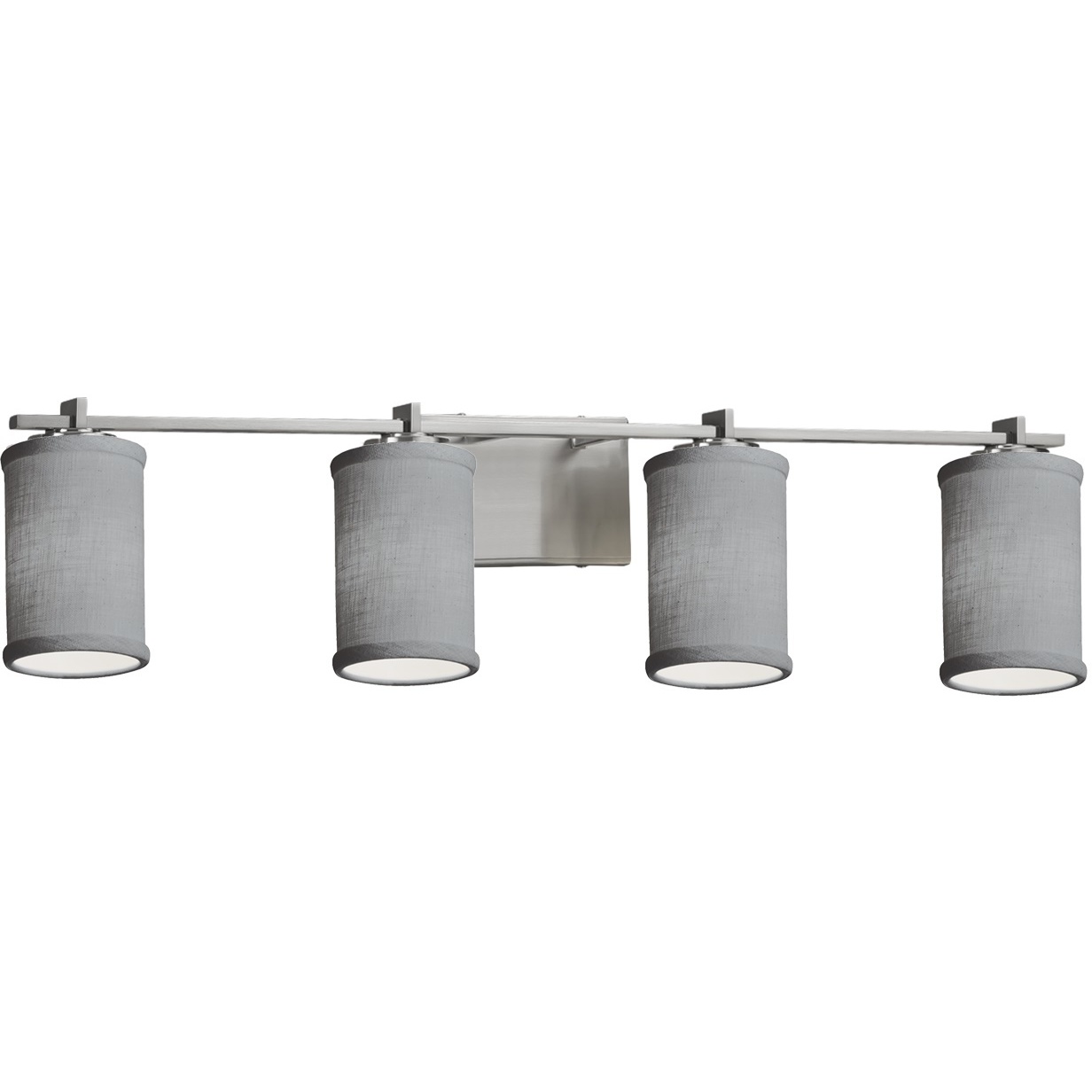 Textile 4 Light 34 inch Brushed Nickel Bath Vanity Light Wall Light, Era Family, Choices