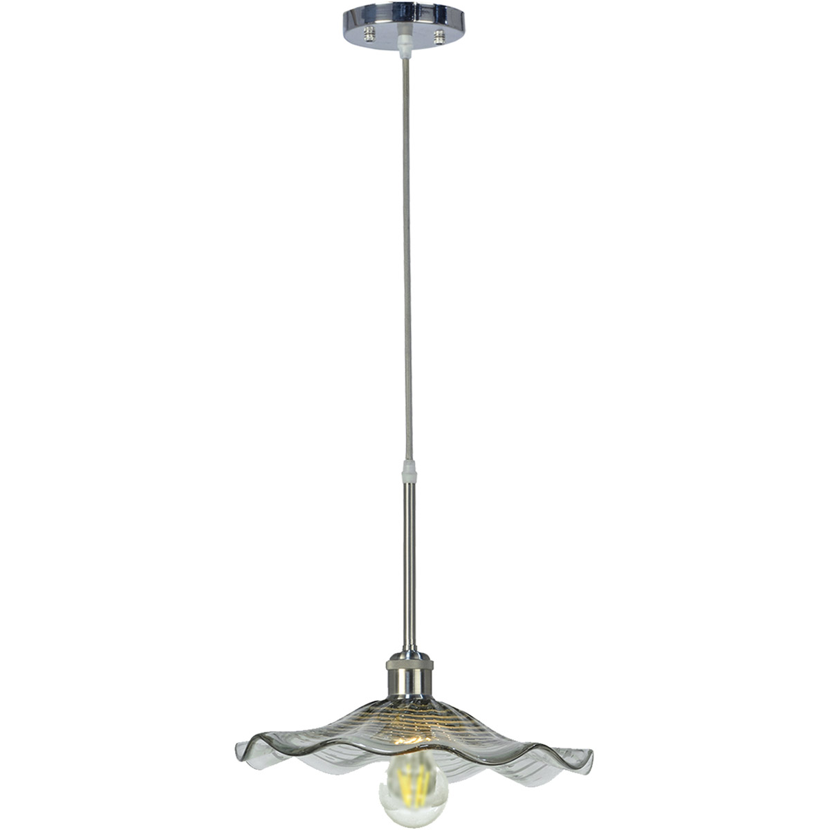 Evelyn 1 Light 13 inch Satin Nickel Mini Pendant Ceiling Light