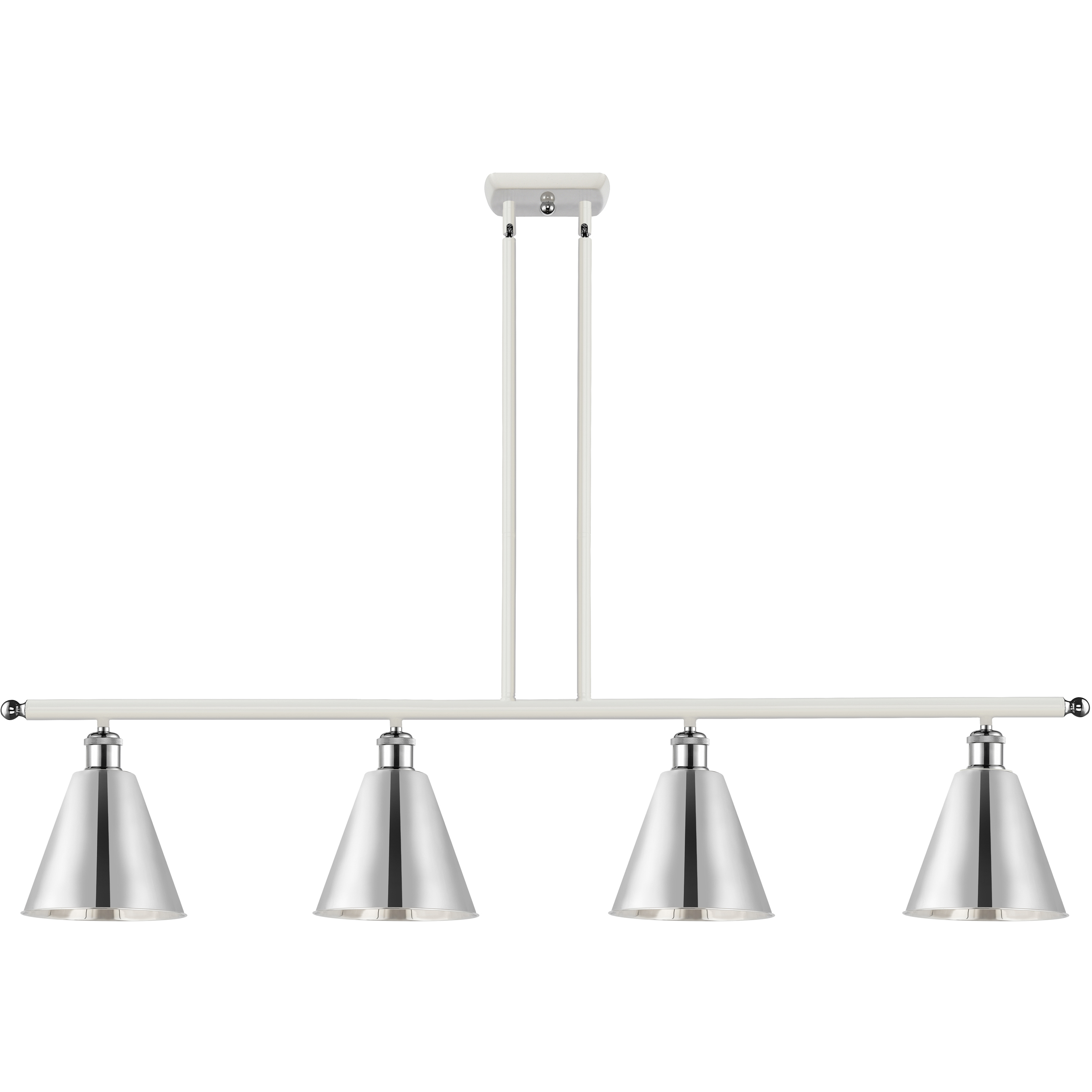 Ballston Cone LED 48 inch White and Polished Chrome Island Light Ceiling Light