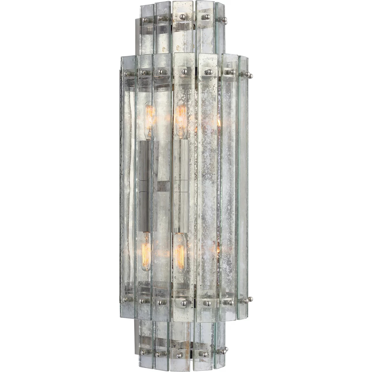 Carrier and Company Cadence 2 Light 7.25 inch Polished Nickel Sconce Wall Light, Large