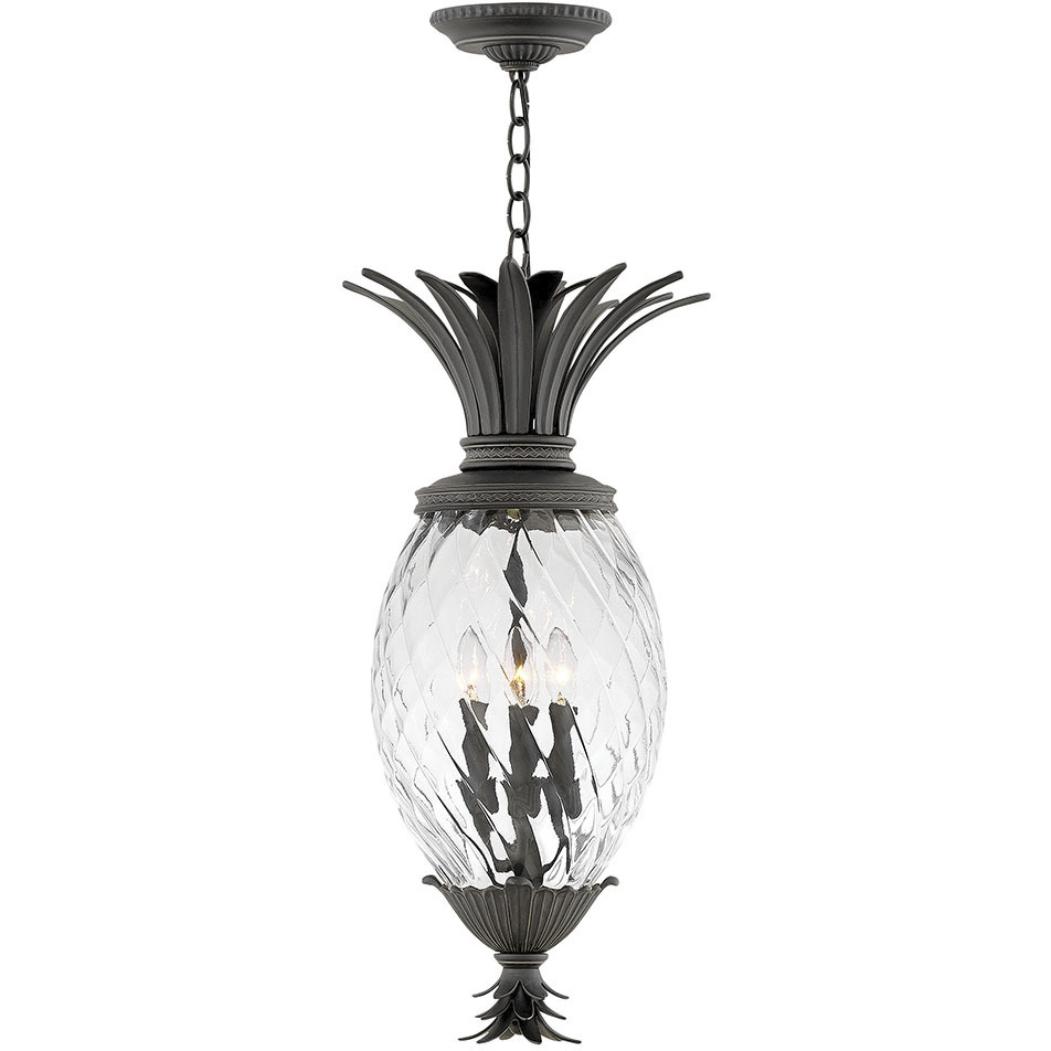 Plantation 4 Light 12.5 inch Museum Black Outdoor Hanging Lantern