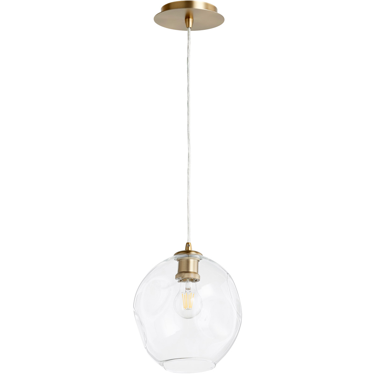 Numen 1 Light 10 inch Aged Brass Pendant Ceiling Light