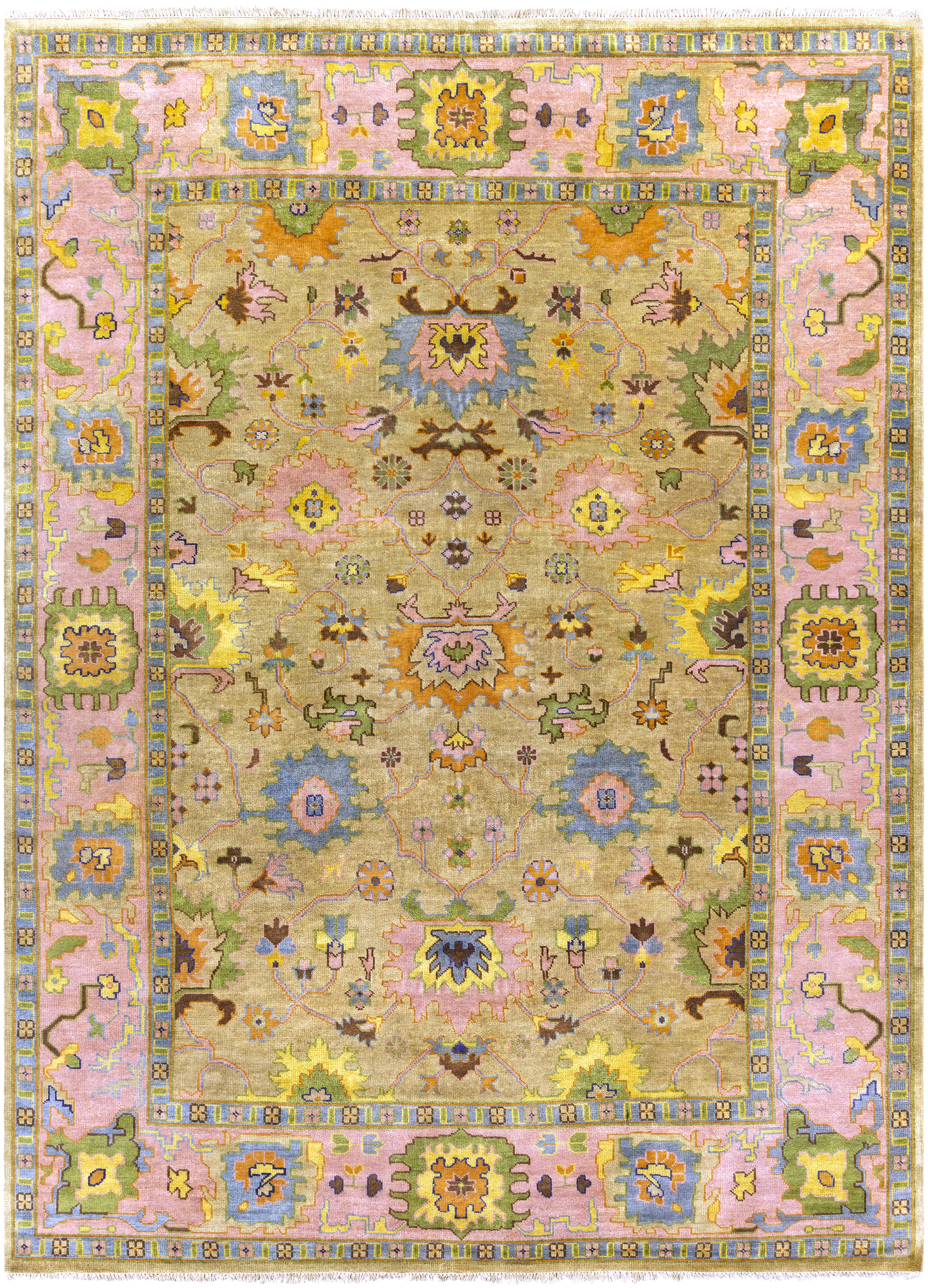 Hillcrest 132 X 96 inch Dusty Pink Rug in 8 x 11, Rectangle