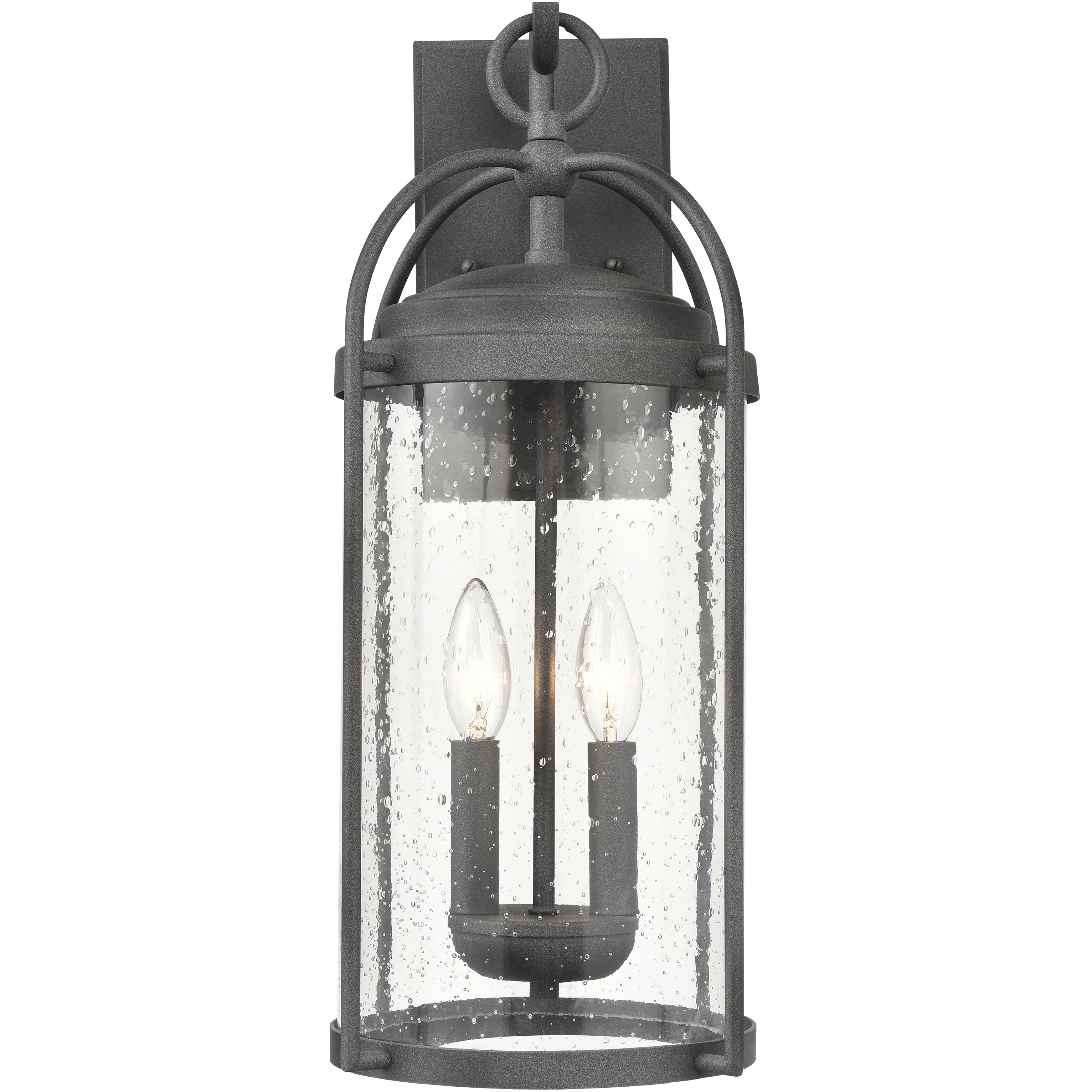 Catalonia 2 Light 19 inch Distressed Zinc Outdoor Wall Sconce