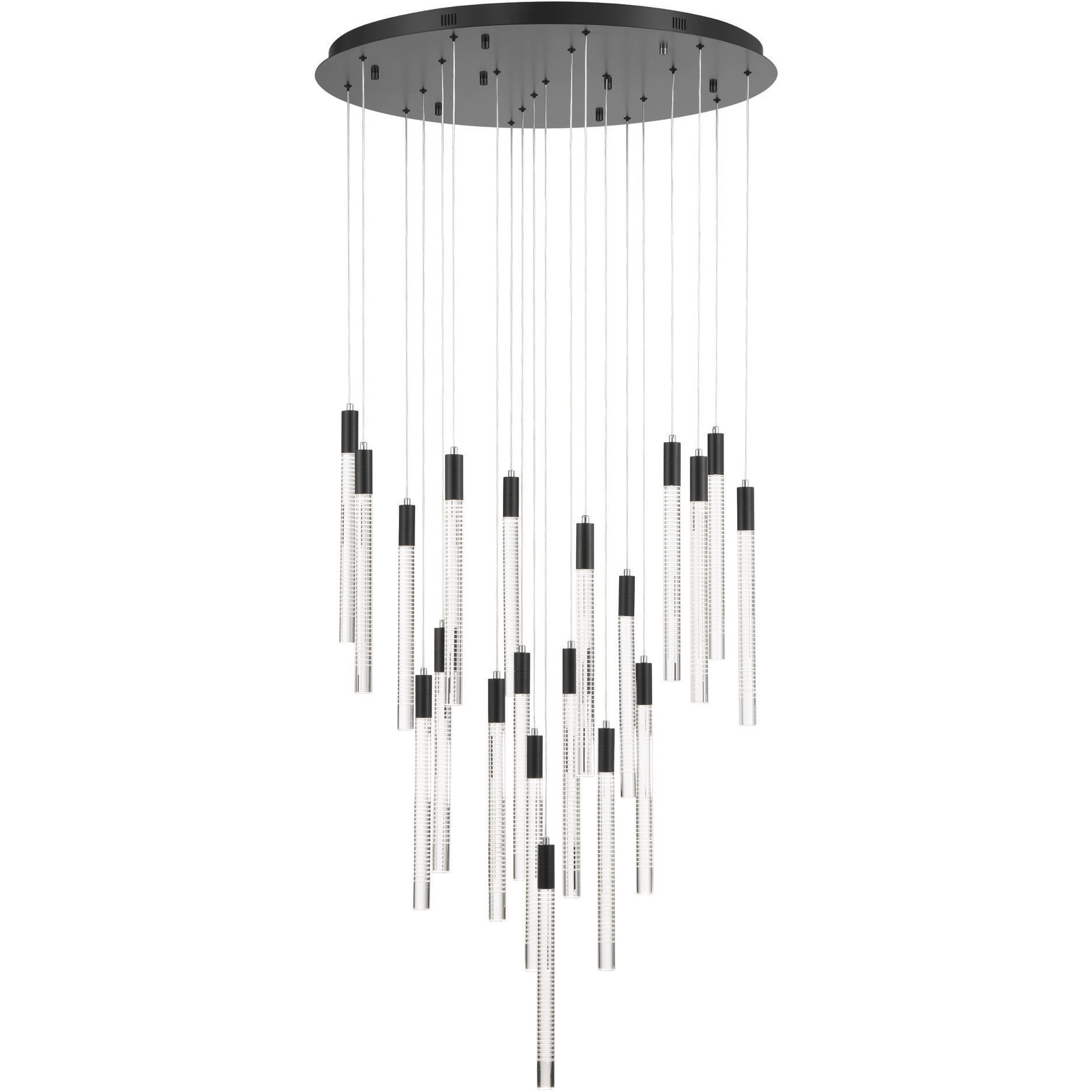 Celine LED 31.5 inch Black Chandelier Ceiling Light