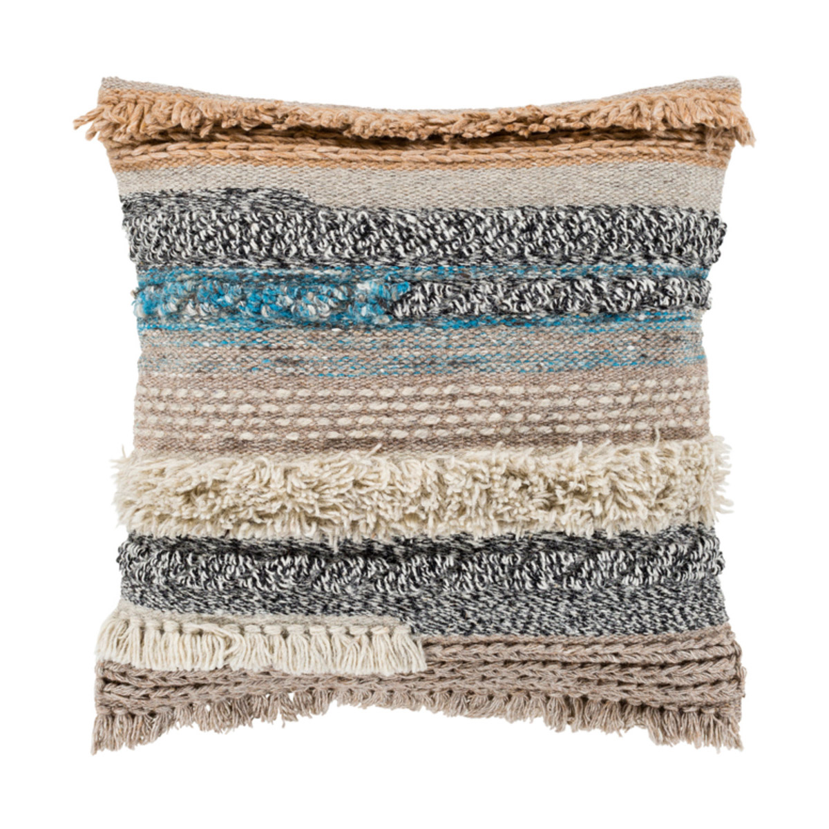 Gaza 20 X 20 inch Beige Pillow Kit, Square