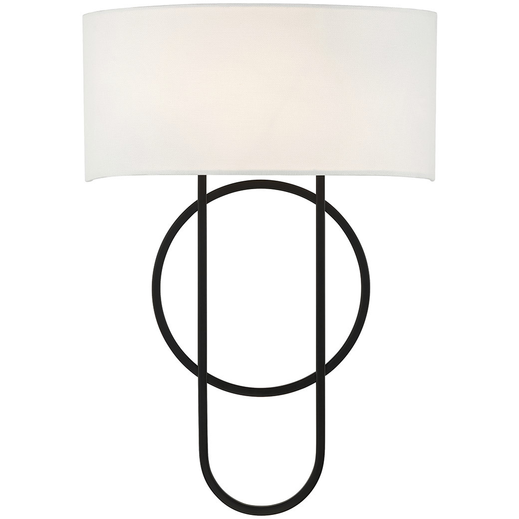 Tempe 2 Light 12 inch Matte Black Sconce Wall Light