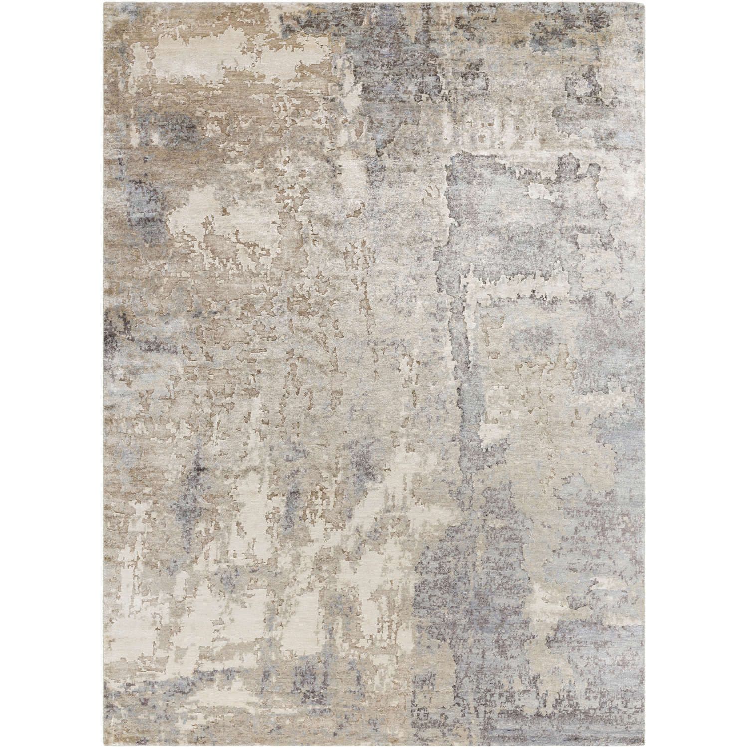Imola 156 X 108 inch Ash / Metallic - Silver / Light Silver / Khaki / Sage Handmade Rug in 9 x 13