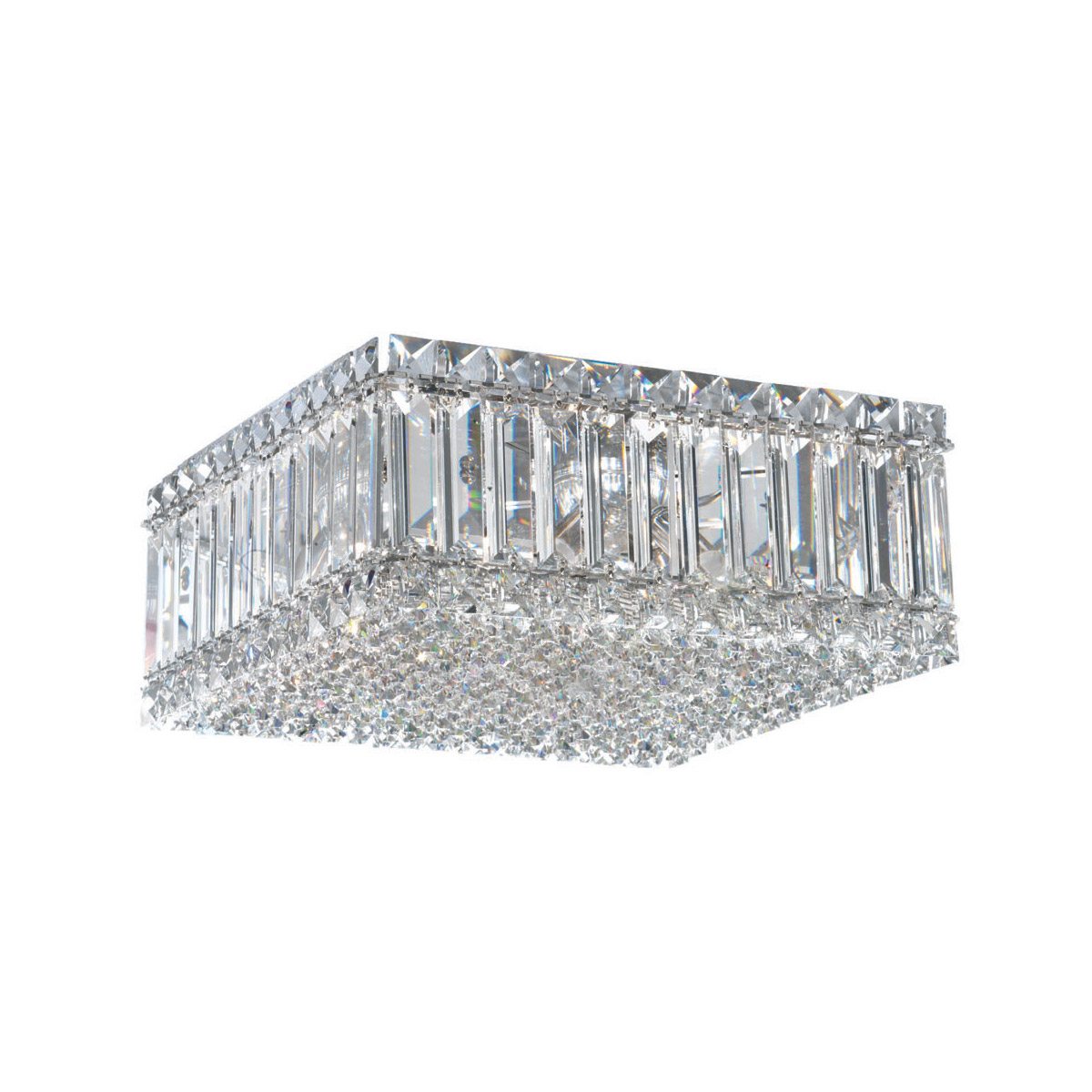 Quantum 4 Light 12 inch Stainless Steel Flush Mount Ceiling Light in Radiance
