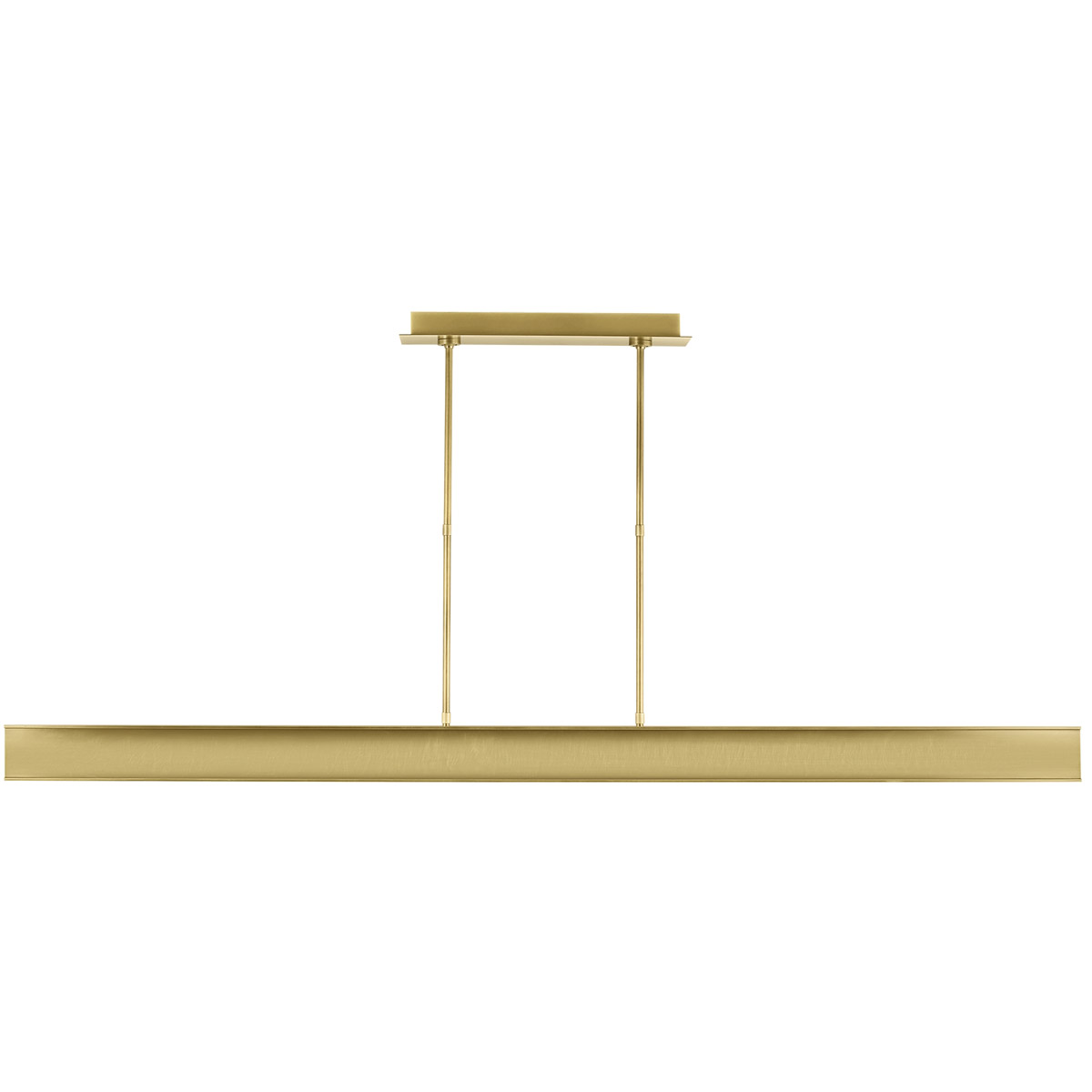 Mick De Giulio I-Beam LED 72.2 inch Plated Brass Linear Suspension Ceiling Light in 277V, Integrated LED