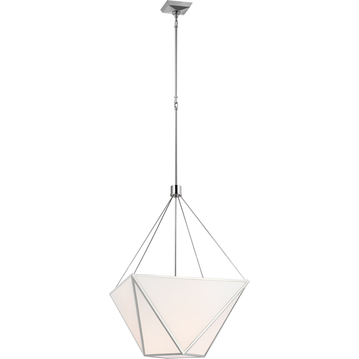 Julie Neill Lorino LED 22 inch Polished Nickel Lantern Pendant Ceiling Light, Large