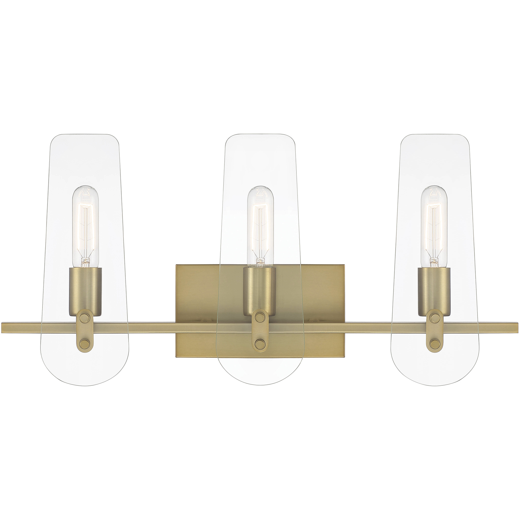 Bergen Beach 3 Light 24 inch Brushed Gold Vanity Light Wall Light