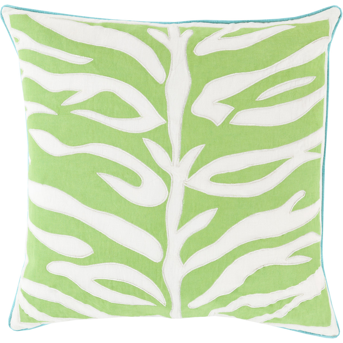 Valentina 20 inch Aqua, Grass Green, Ivory Pillow Kit