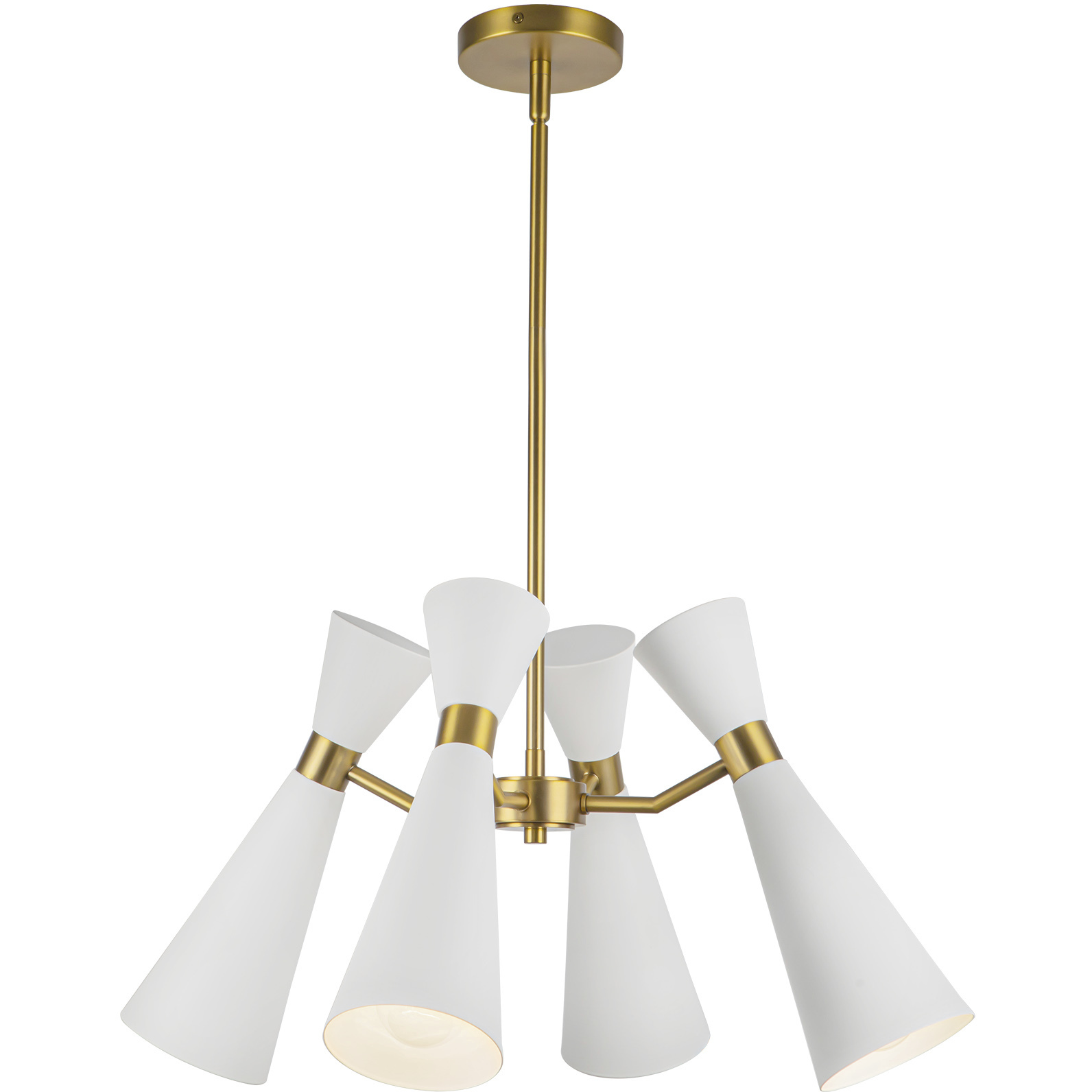 Alora Mood Blake 4 Light 24.13 inch White and Aged Gold Chandelier Ceiling Light