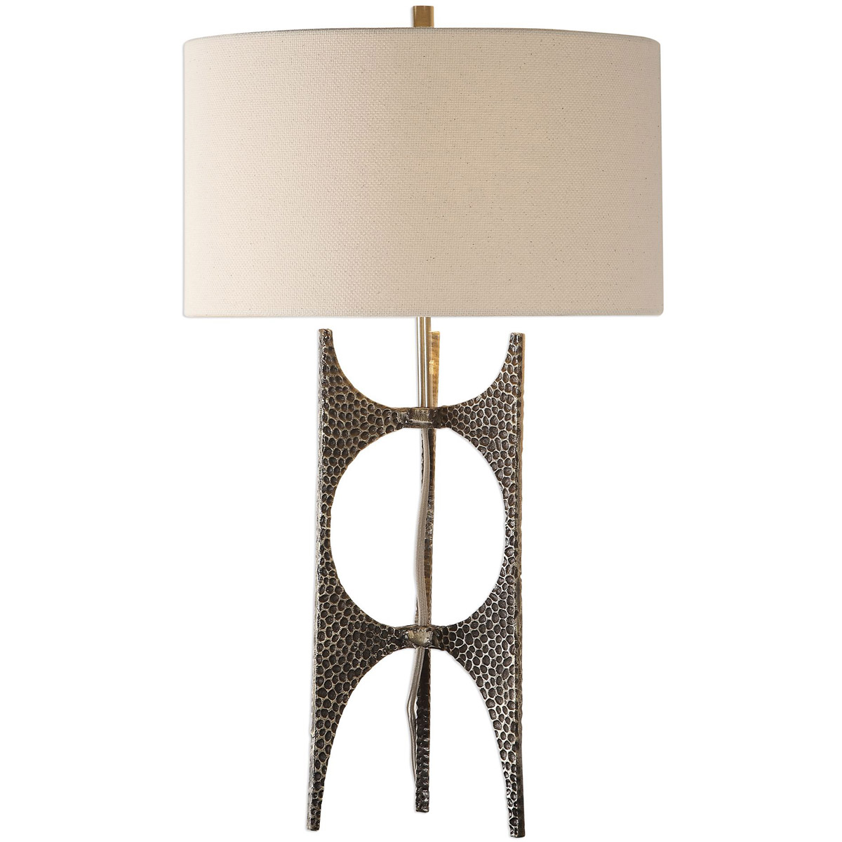 Goldia 27 inch 100 watt Antique Golden Bronze Table Lamp Portable Light