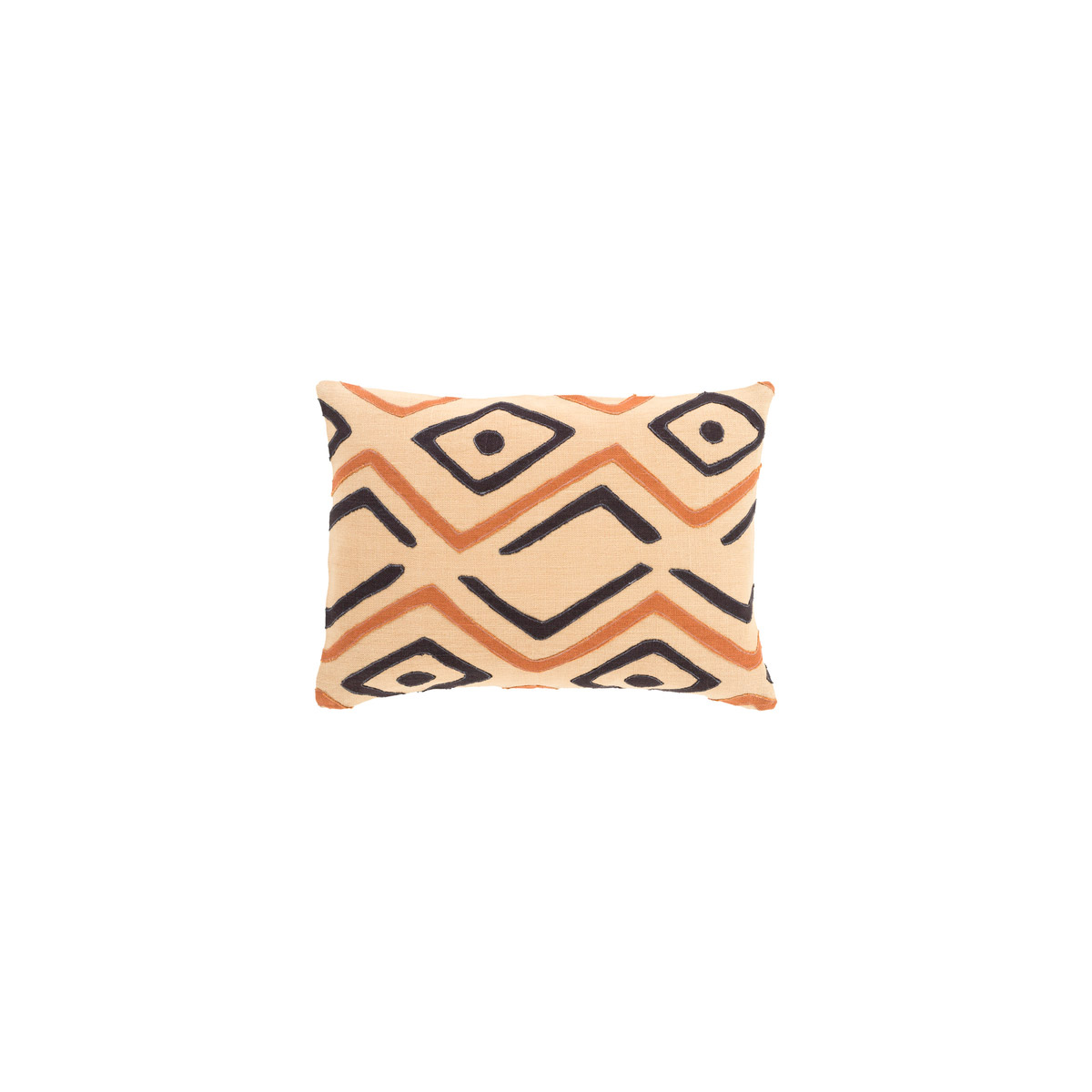 Nairobi 19 X 13 inch Beige and Burnt Orange Lumbar Pillow