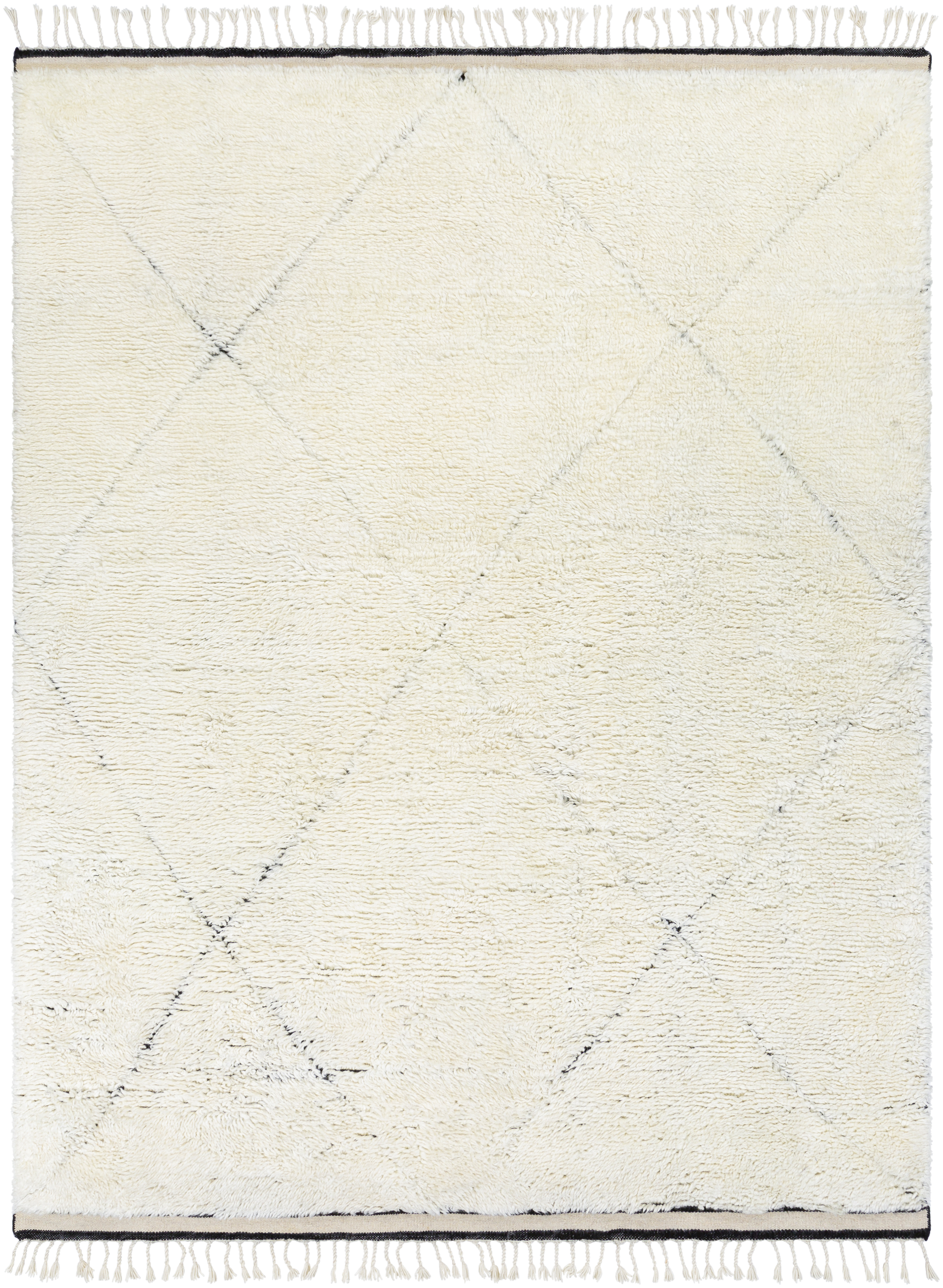 Sahara 120 X 96 inch Cream Rug in 8 x 10, Rectangle