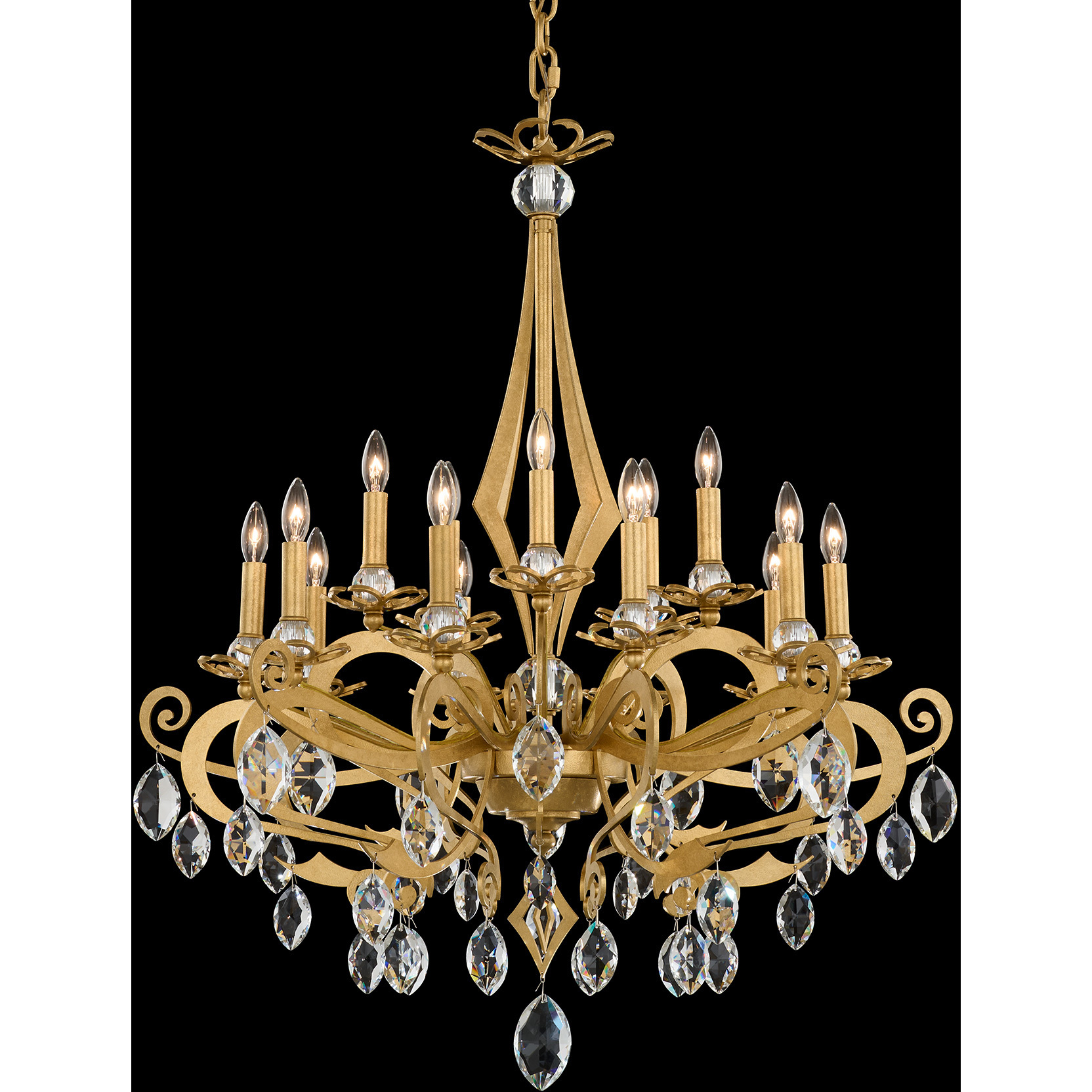 Signature Persephone 15 Light 33.5 inch Antique Silver Chandelier Ceiling Light