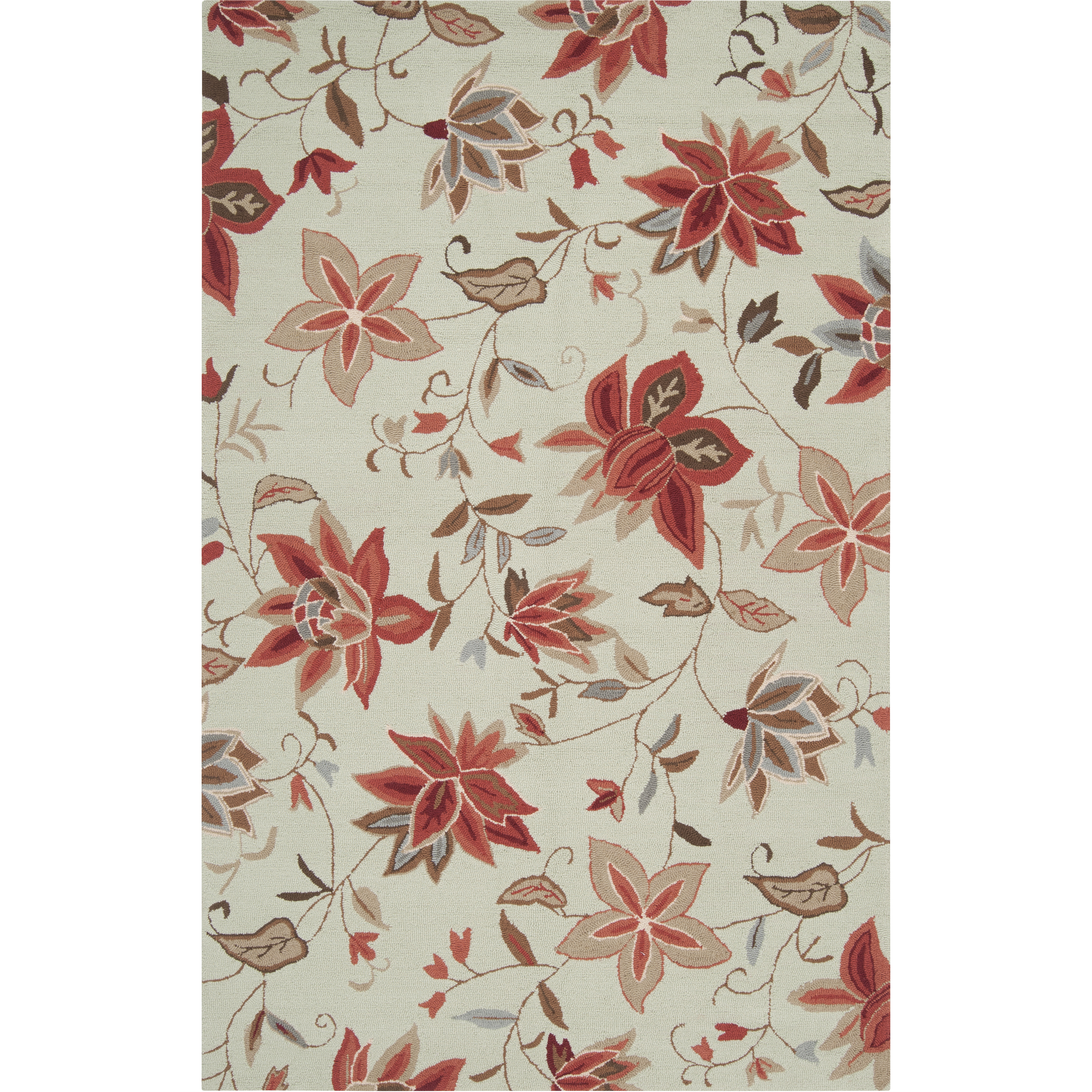 Brentwood 33 X 24 inch Seafoam, Camel, Dark Brown Rug