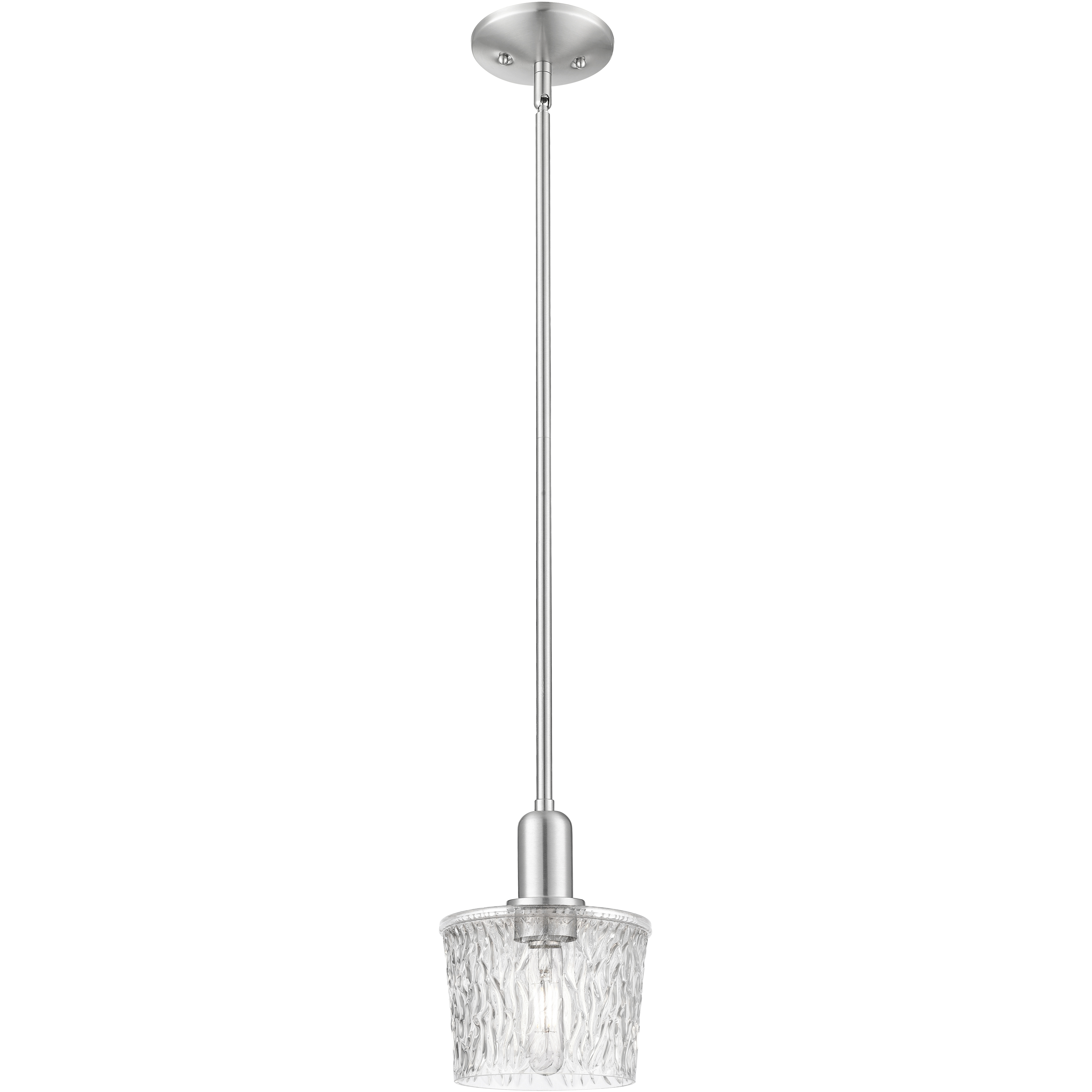 Arcadia Niagara 1 Light 6.5 inch Brushed Satin Nickel Mini Pendant Ceiling Light