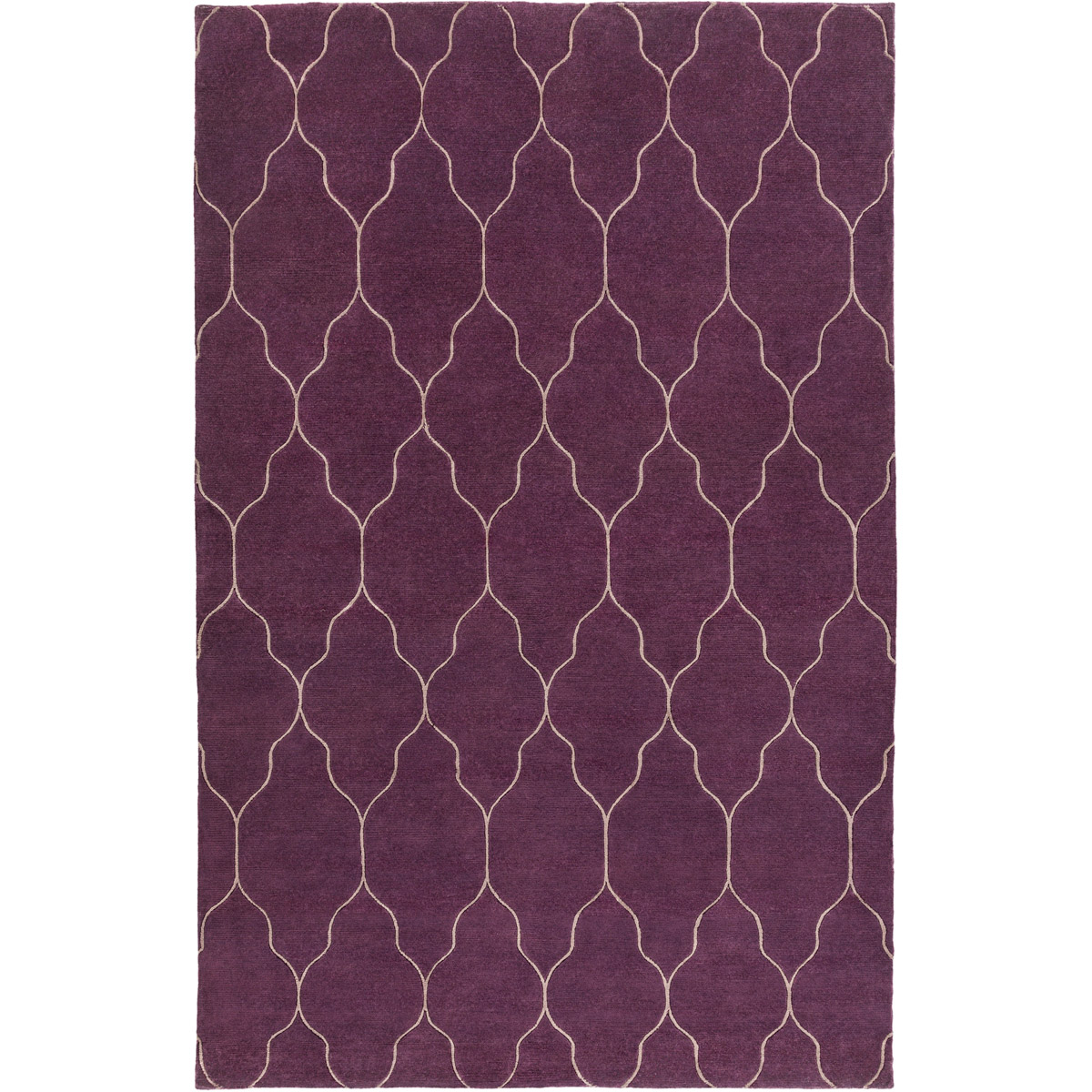 Gates 96 X 60 inch Dark Purple, Dark Brown Rug