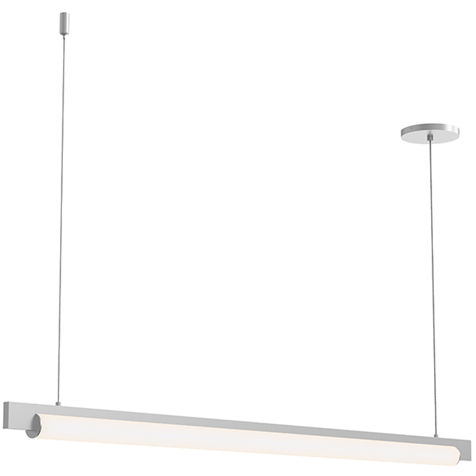 Keel LED 44 inch Bright Satin Aluminum Pendant Ceiling Light in Standard Suspension