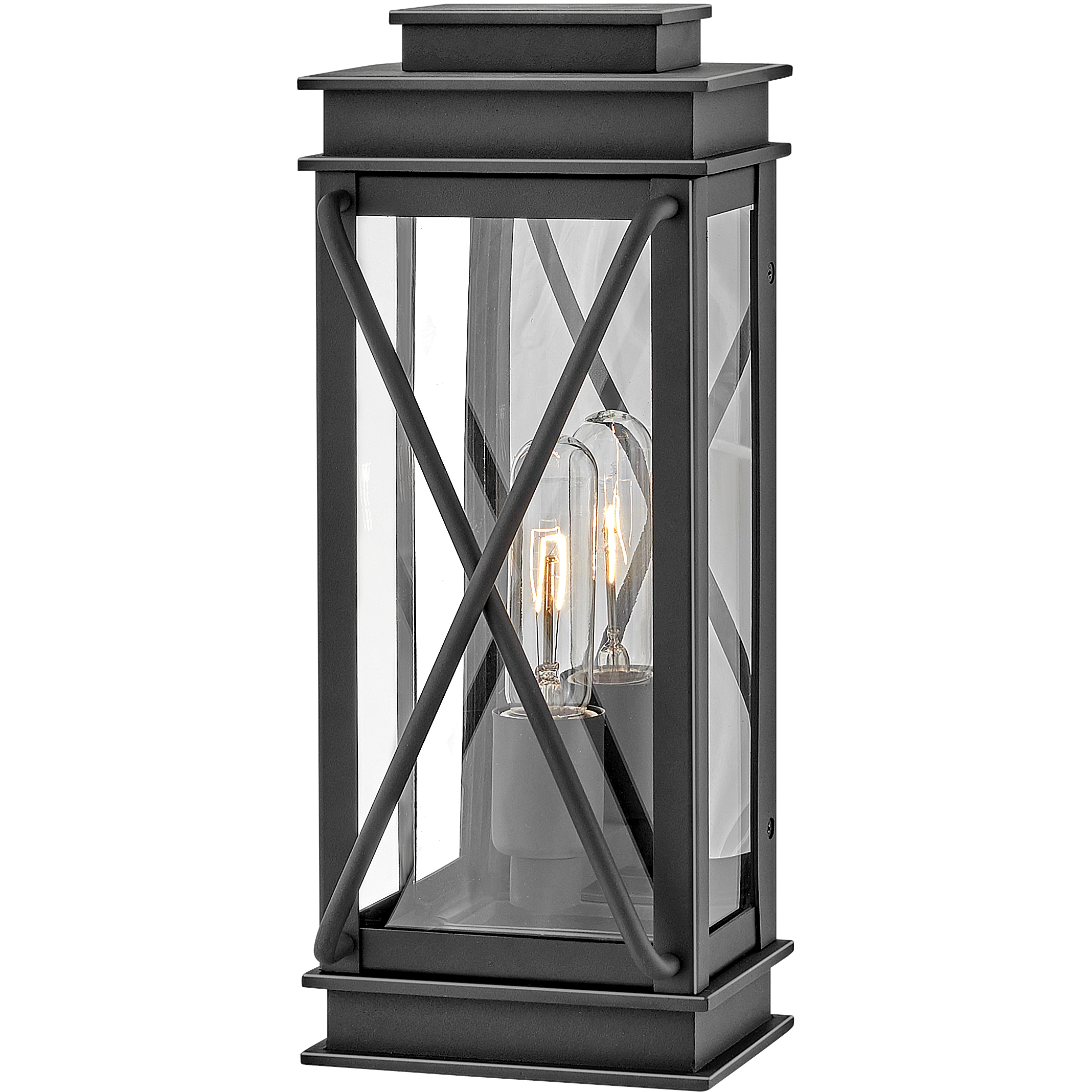 Montecito Outdoor Wall Mount Lantern in Museum Black