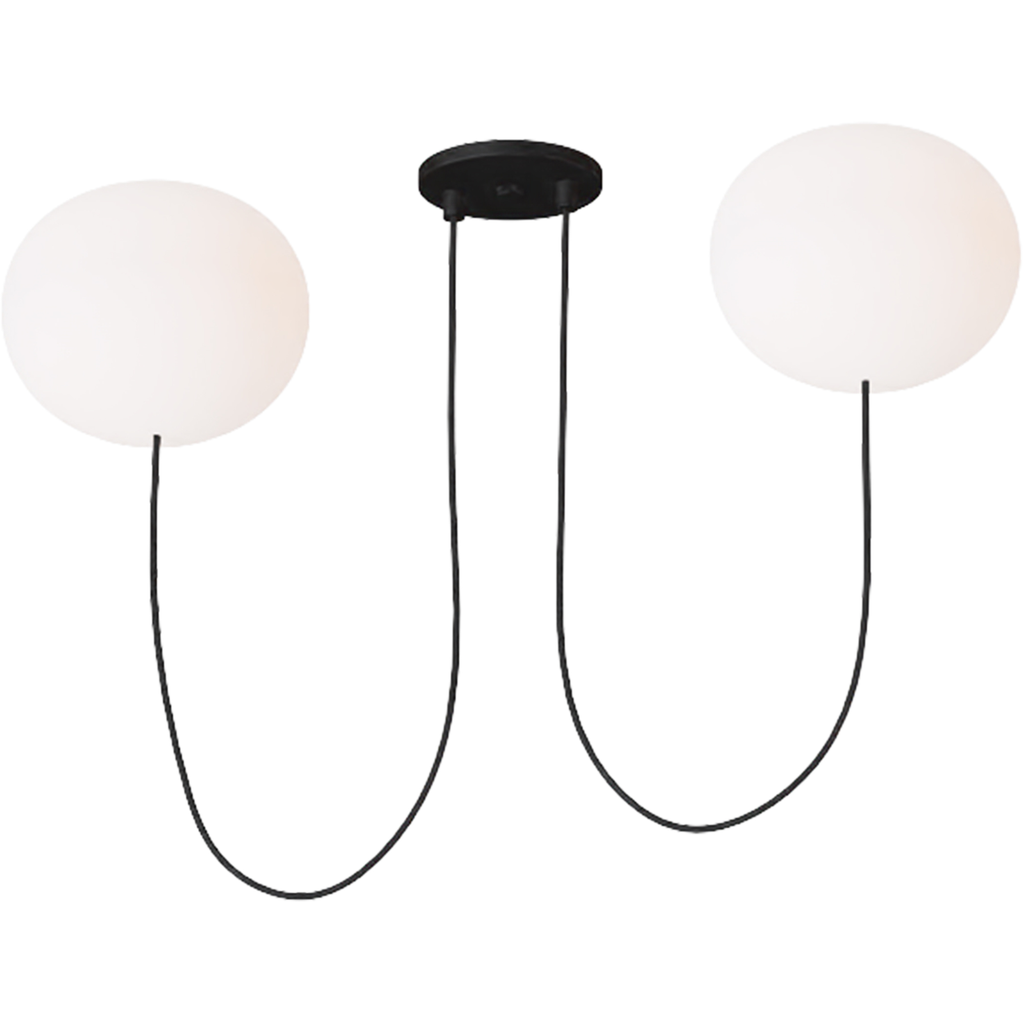 Peter Bristol Helium 2 Light 27.9 inch Matte Black Chandelier Ceiling Light