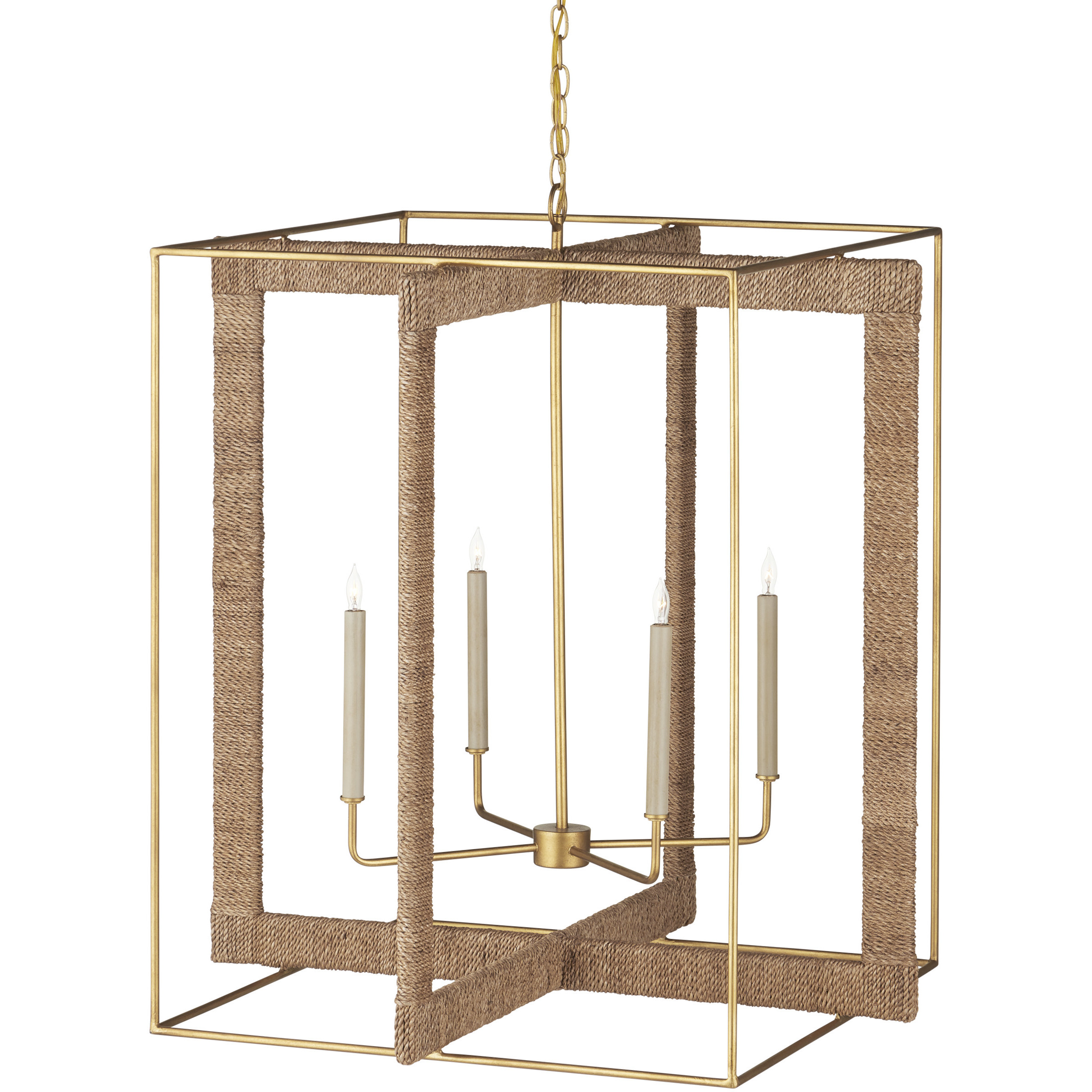 Purebred 4 Light 32.25 inch Dark Contemporary Gold Leaf Chandelier Ceiling Light, Large