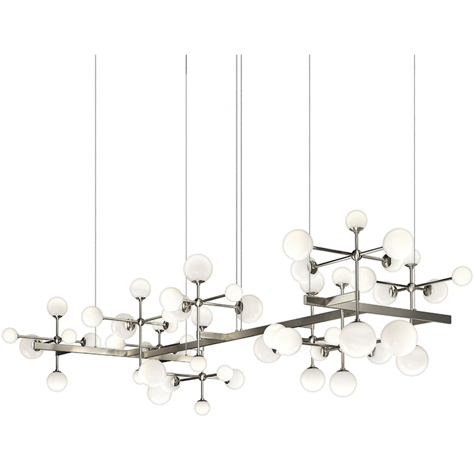 Nebula LED 95.5 inch Satin Nickel Chandelier Ceiling Light in Standard Suspension