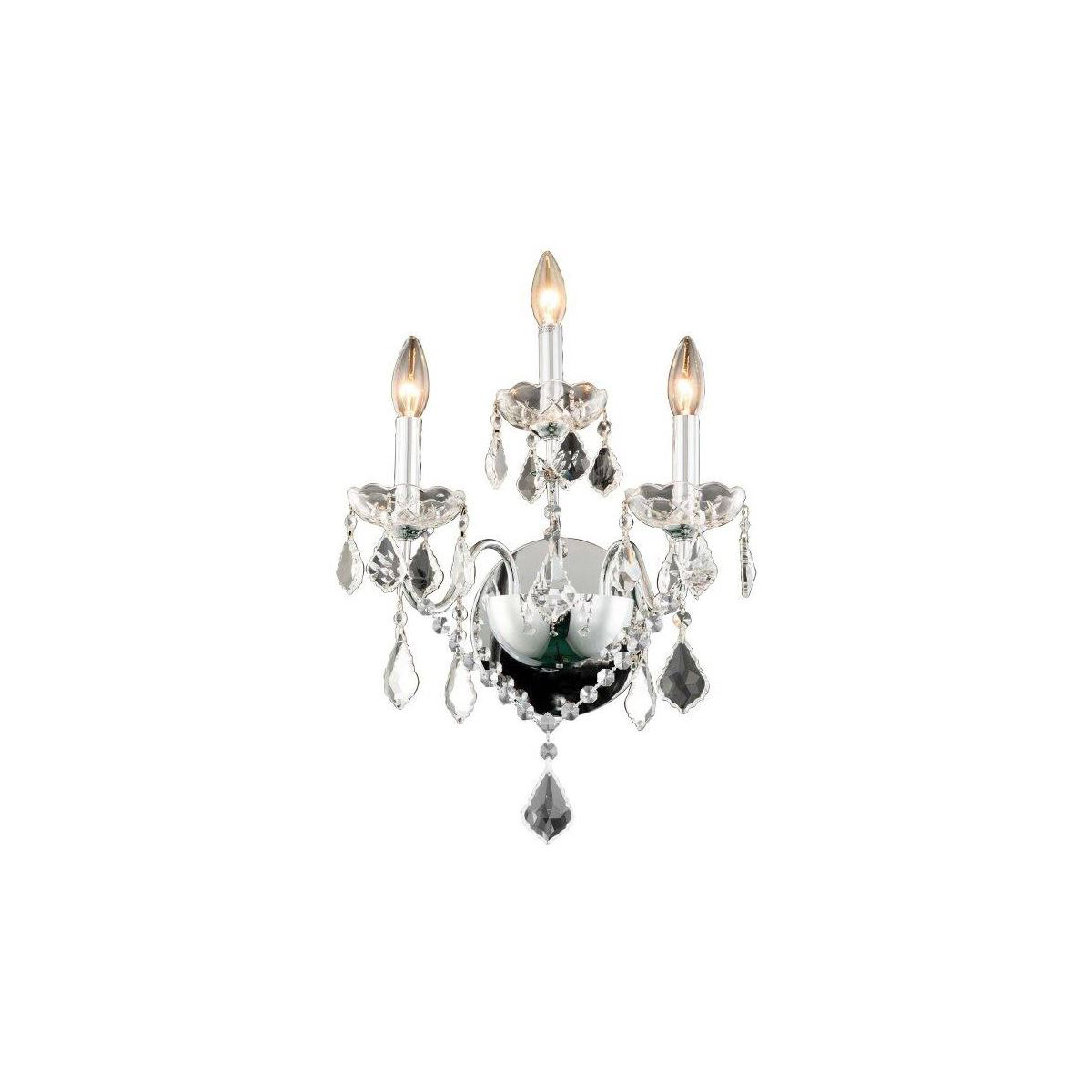 St. Francis 3 Light 13 inch Chrome Wall Lamp Wall Light in Royal Cut