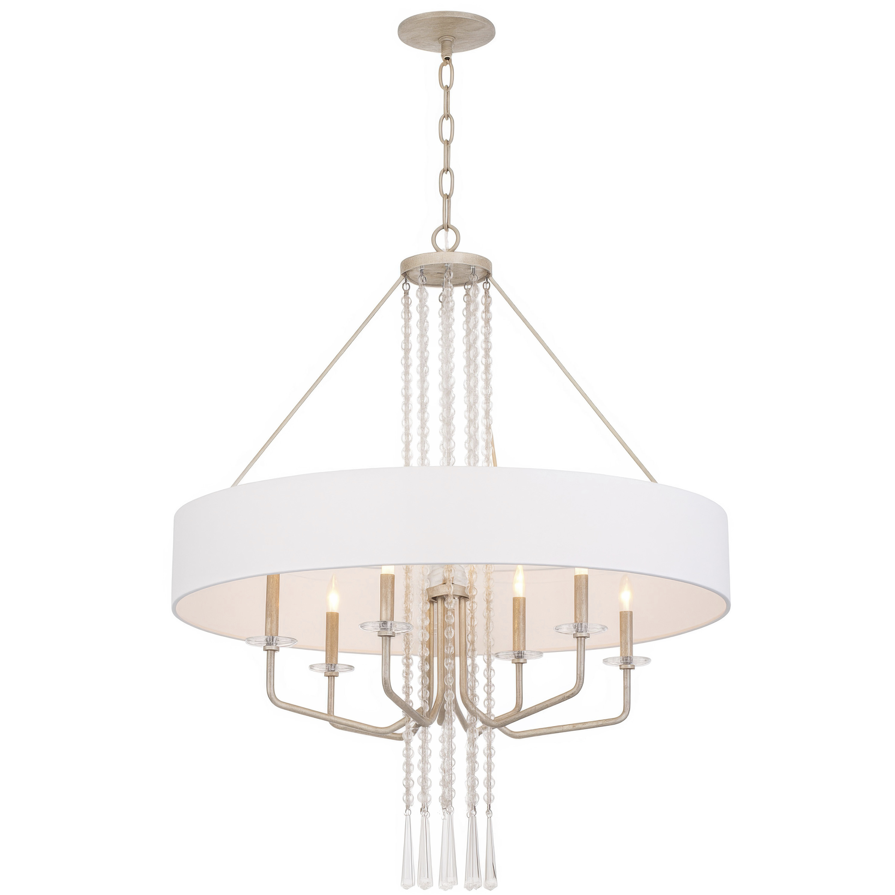 Barcelona 9 Light 38 inch Transcend Silver Pendant Ceiling Light