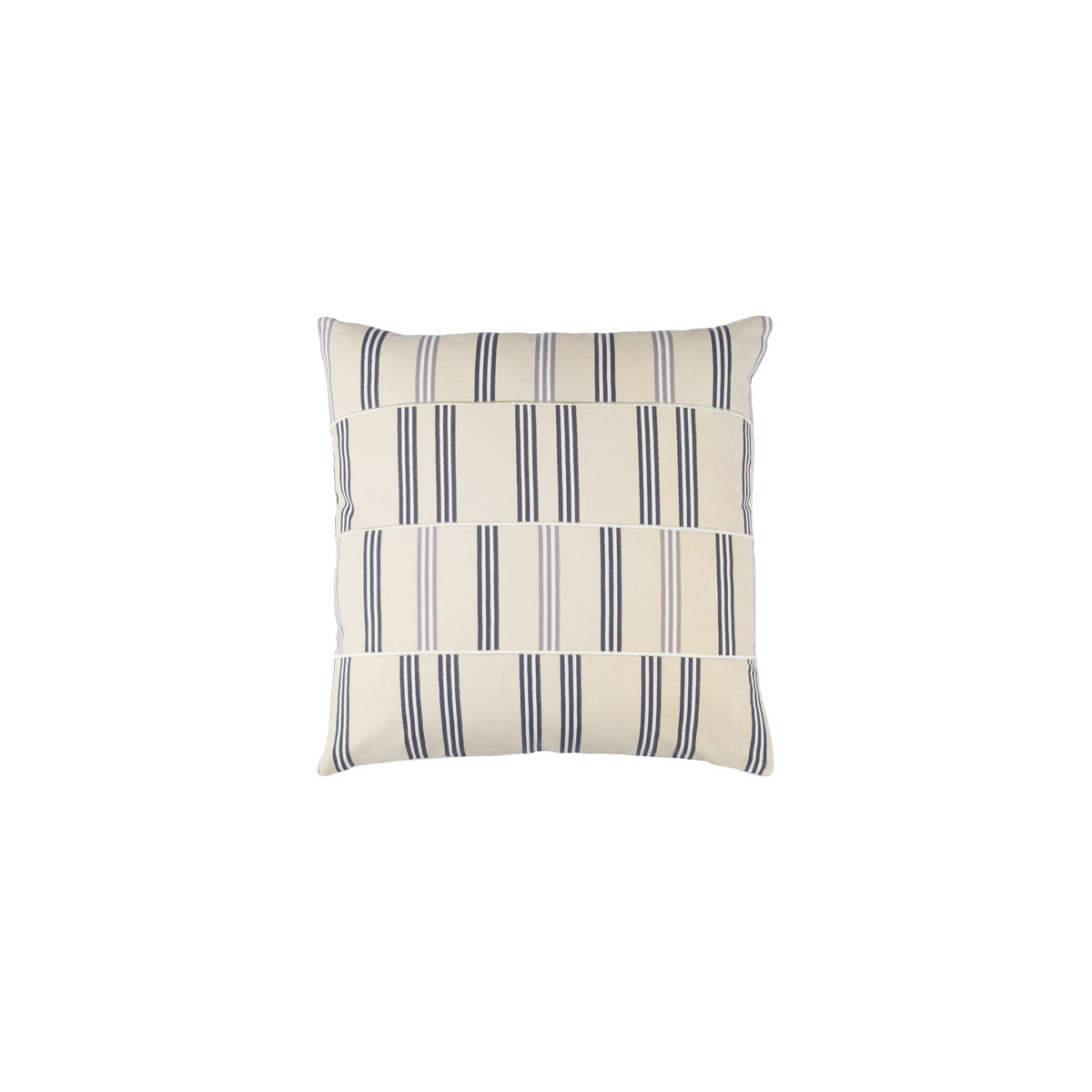 Lina 20 X 20 inch Beige and Charcoal Throw Pillow