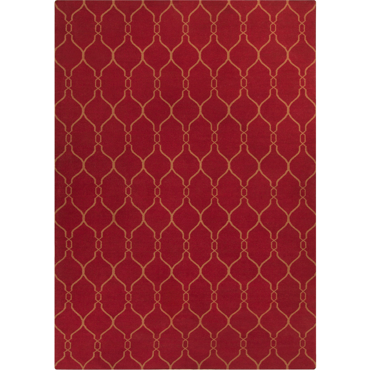 Fallon 156 X 108 inch Dark Red, Camel Rug