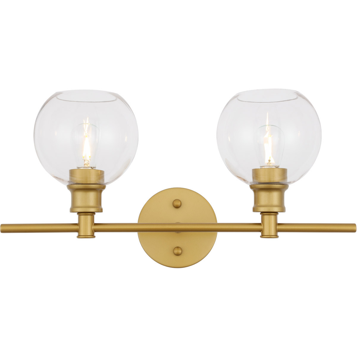 Syracuse 2 Light 19.1 inch Brass Wall sconce Wall Light