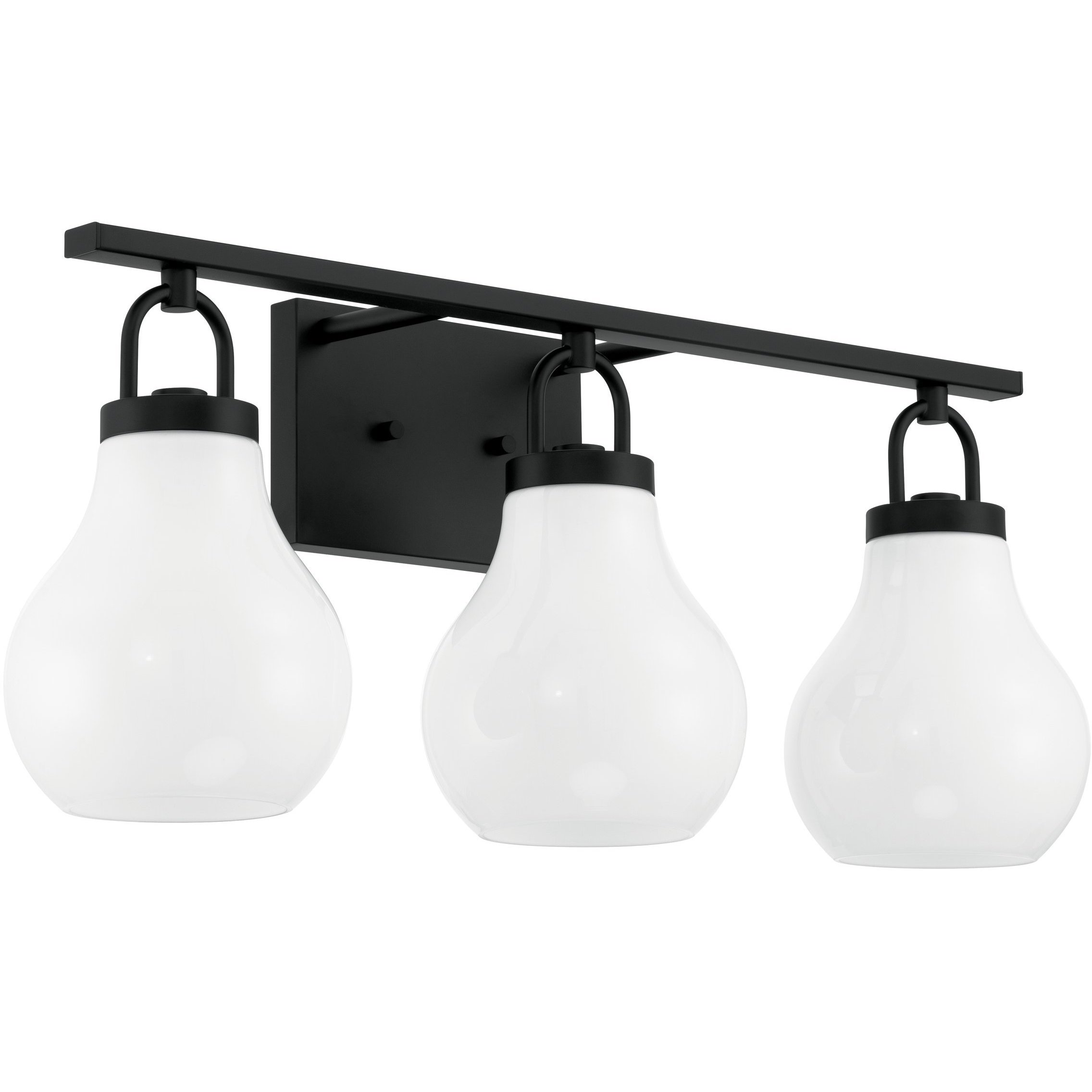 Mansfield 3 Light 24 inch Matte Black Vanity Light Wall Light