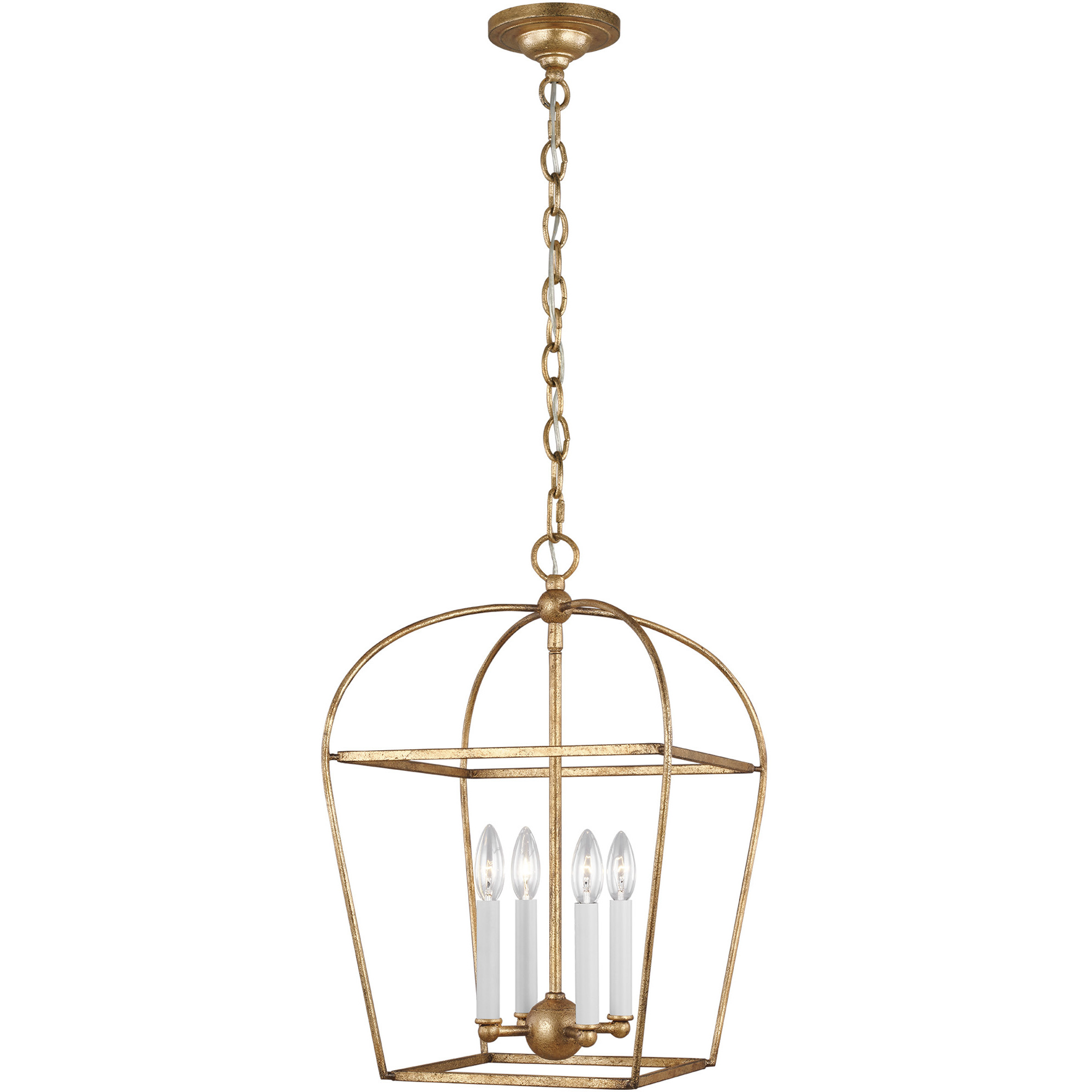 C&M by Chapman & Myers Stonington 4 Light 13.38 inch Antique Gild Hanging Lantern Ceiling Light