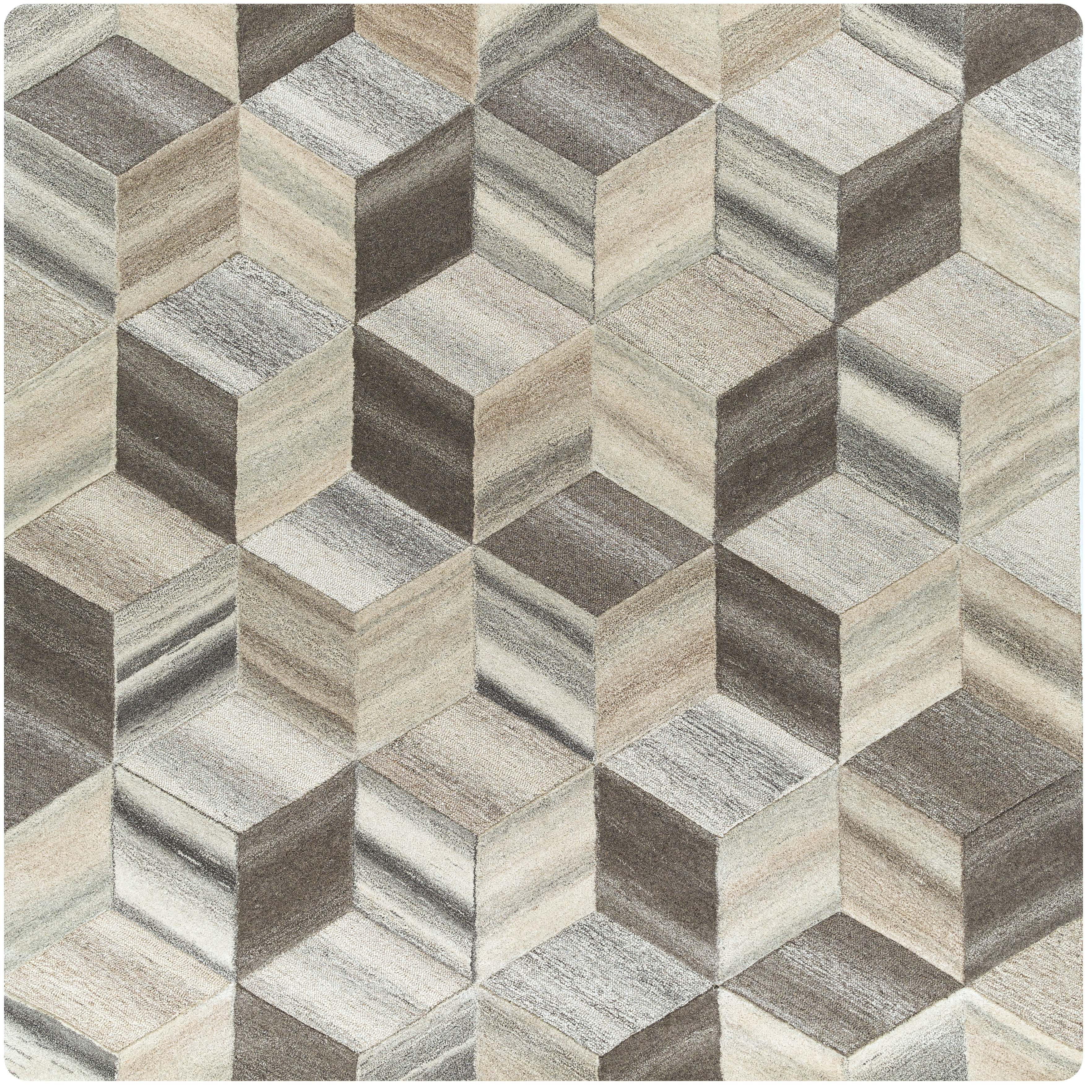 Mountain 120 X 120 inch Medium Gray Rug in 10 Ft Square, Square